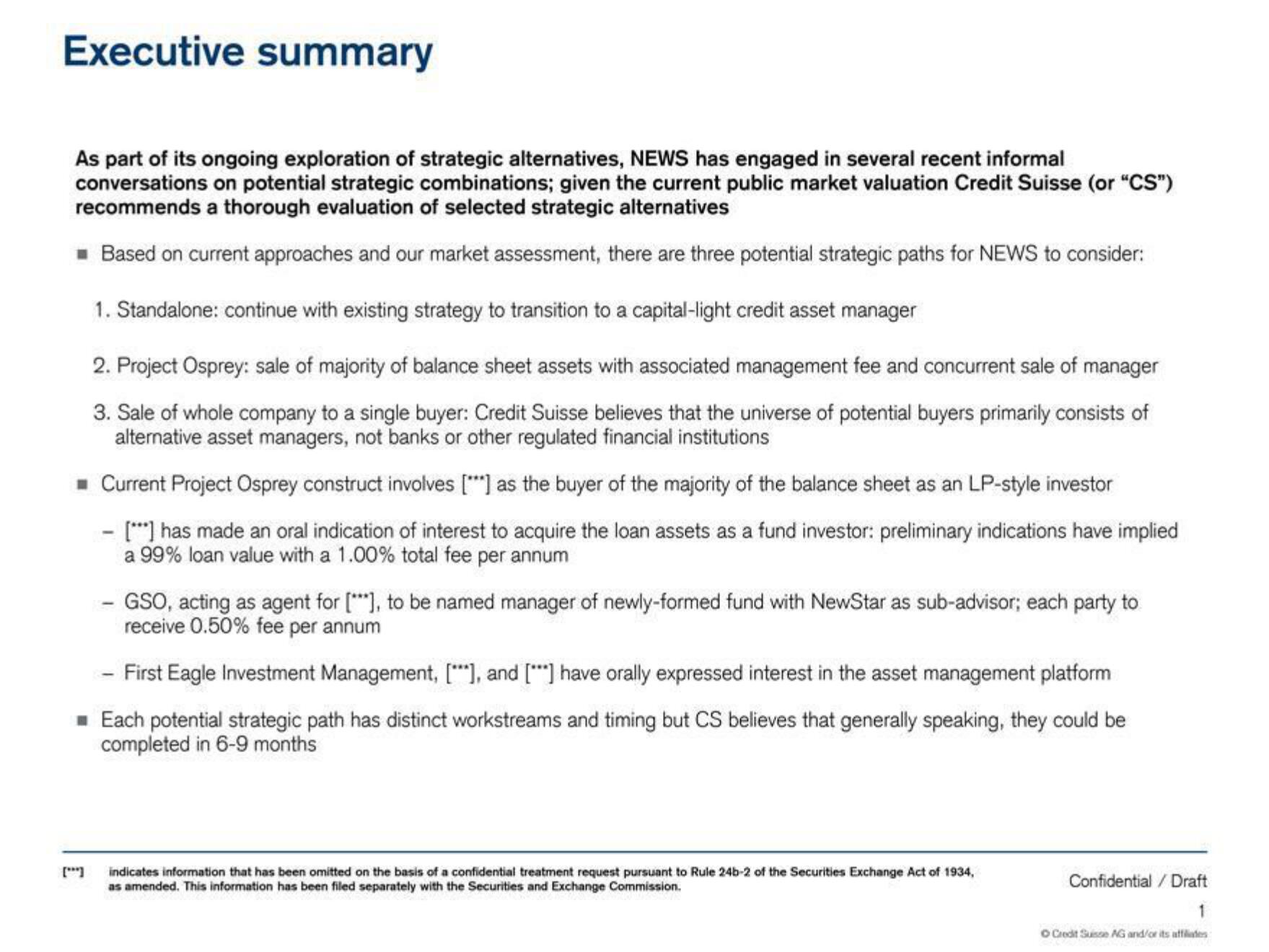 Credit Suisse Investment Banking Pitch Book slide image #2