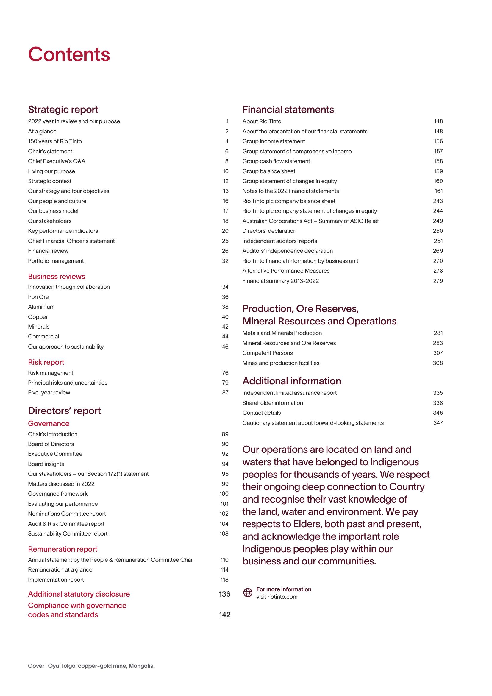 Rio Tinto Annual Report 2022 slide image #2