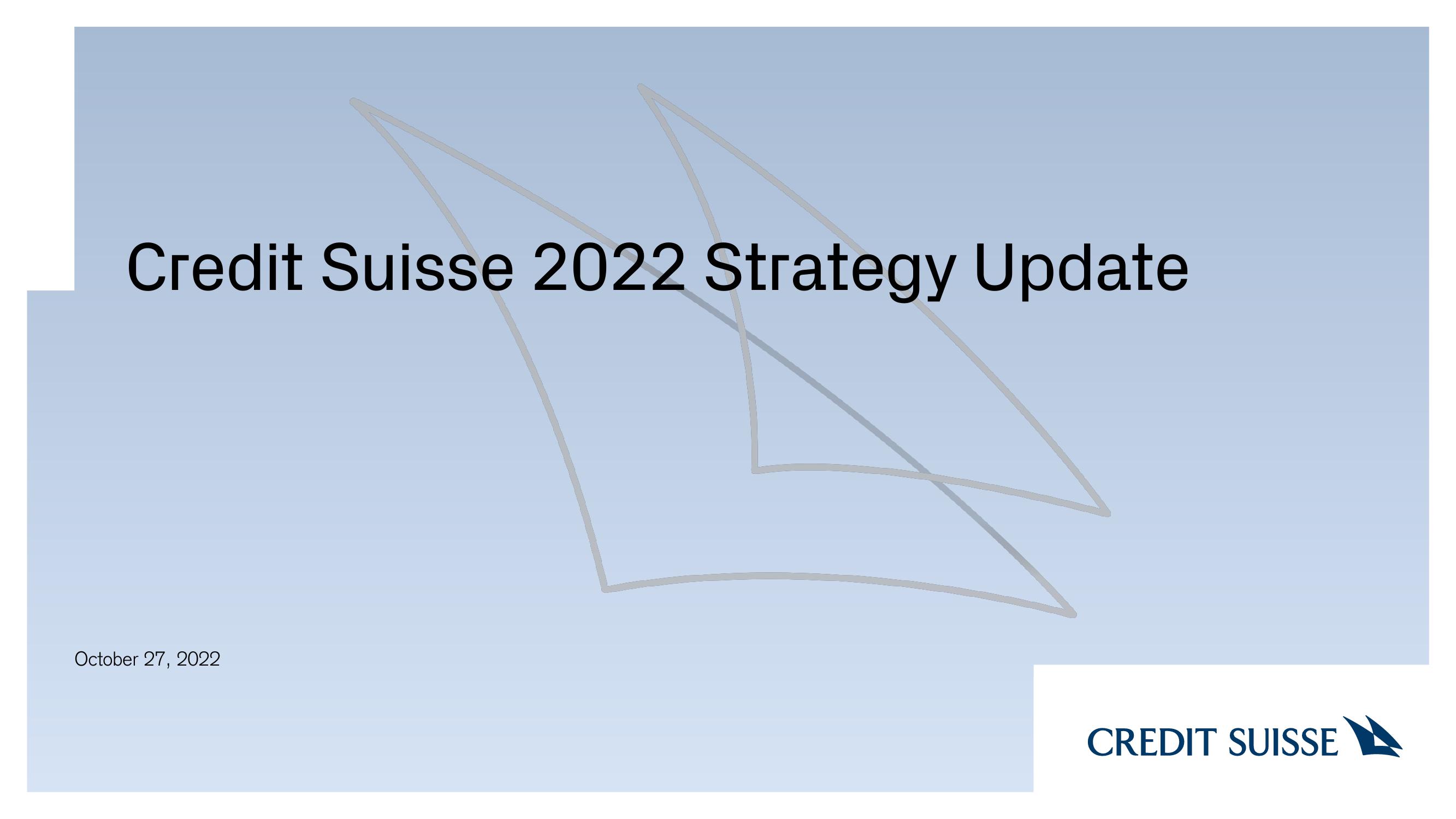 Credit Suisse Investor Event Presentation Deck image