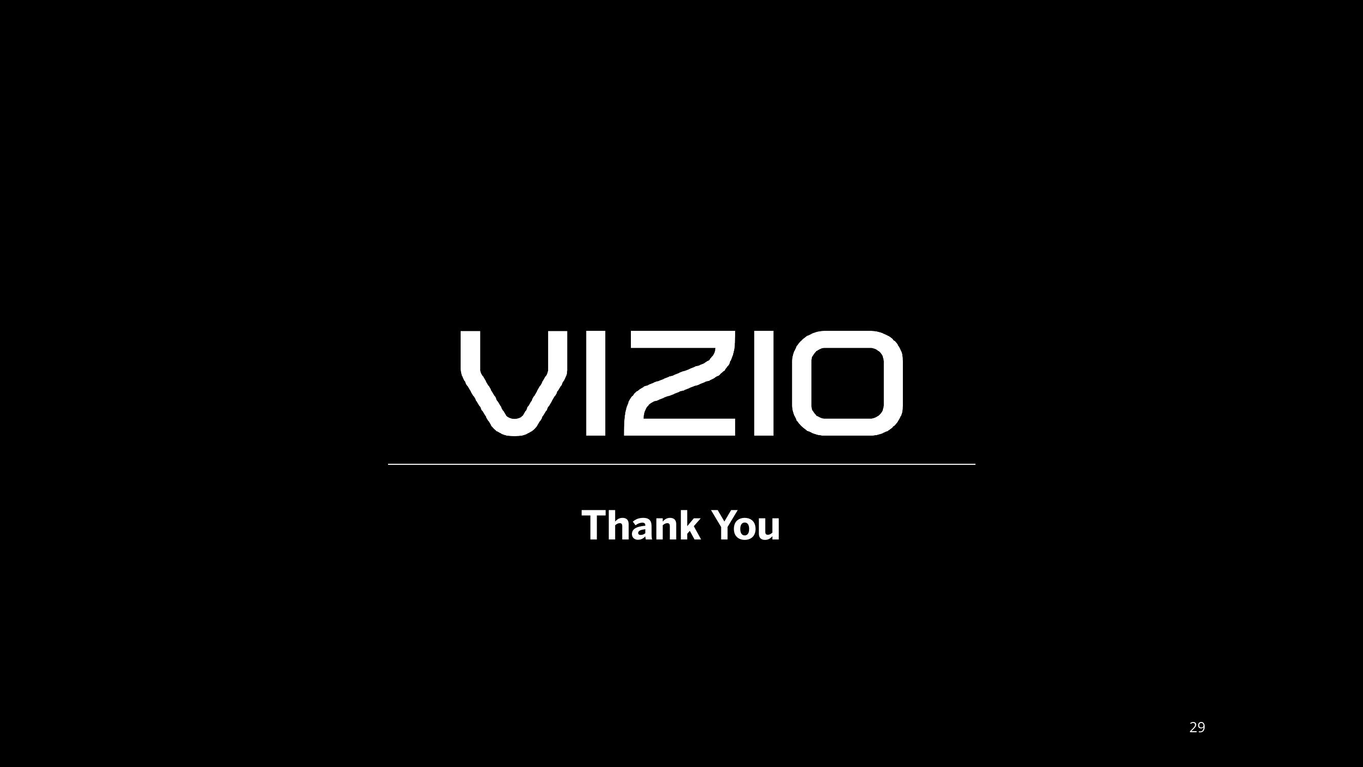 Vizio Results Presentation Deck slide image #29