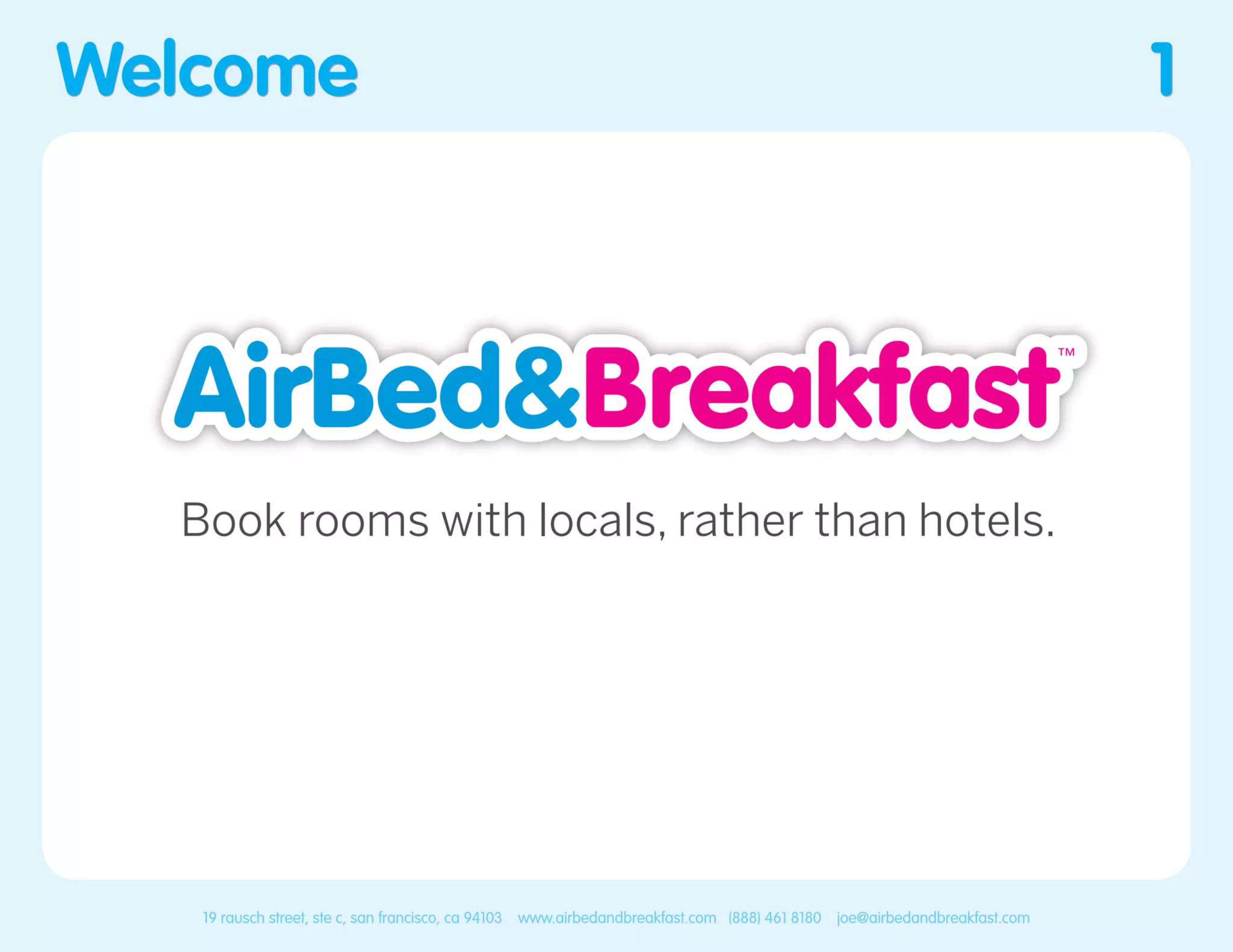 Airbnb Start Up Pitch Deck image