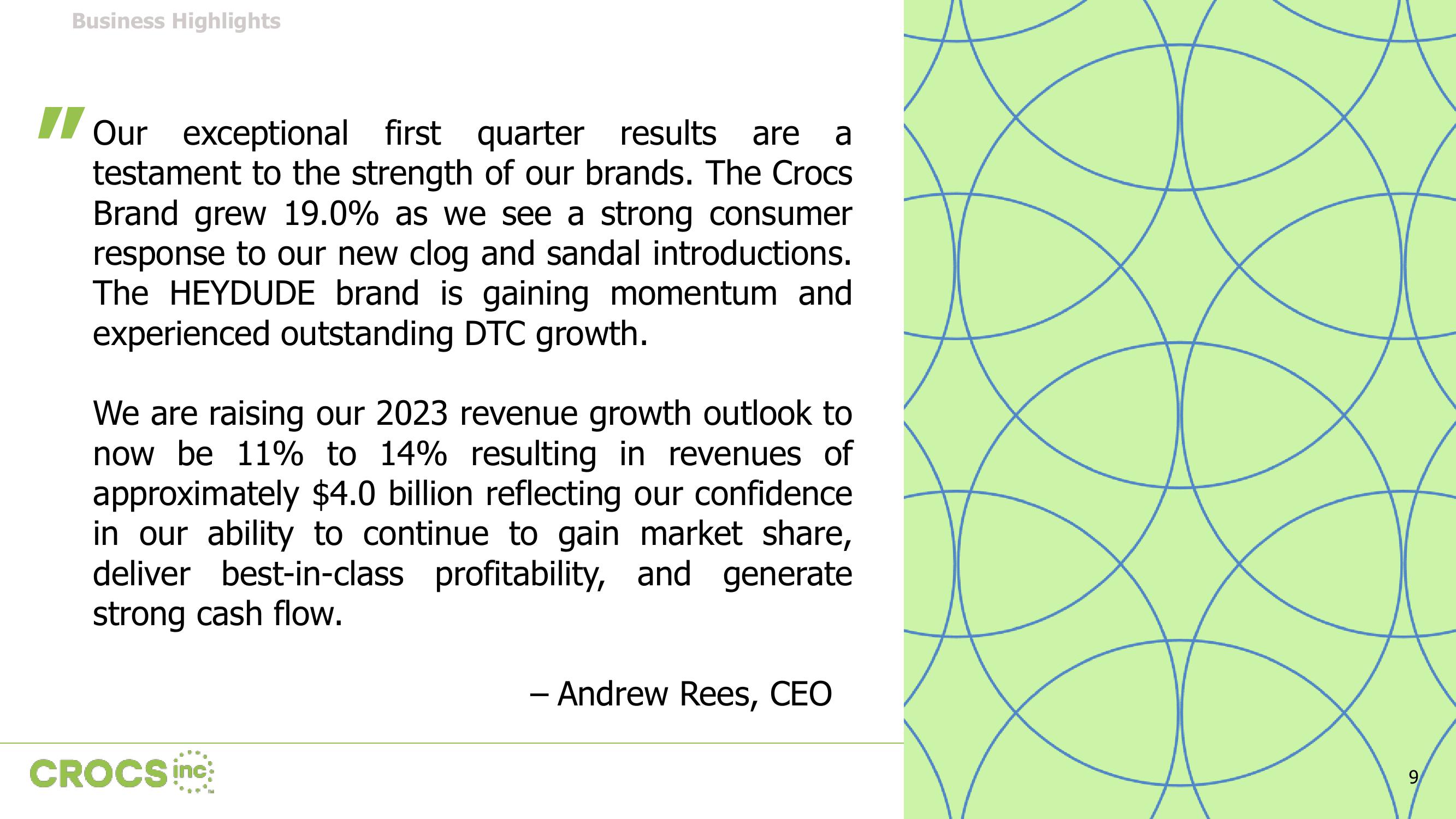 Crocs Results Presentation Deck slide image #9