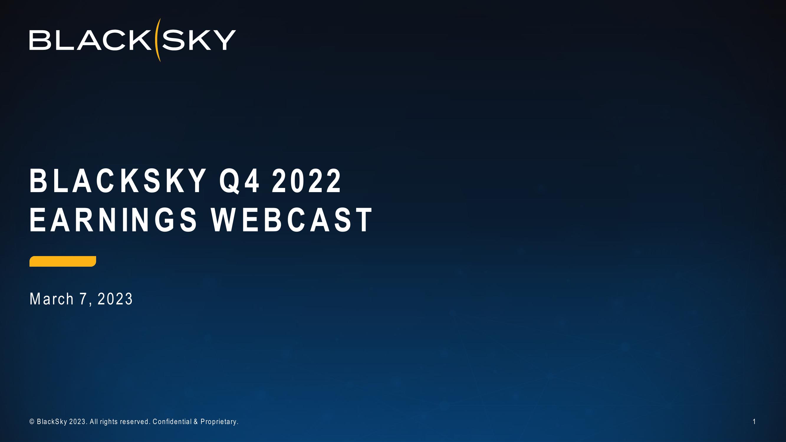 BlackSky Results Presentation Deck image