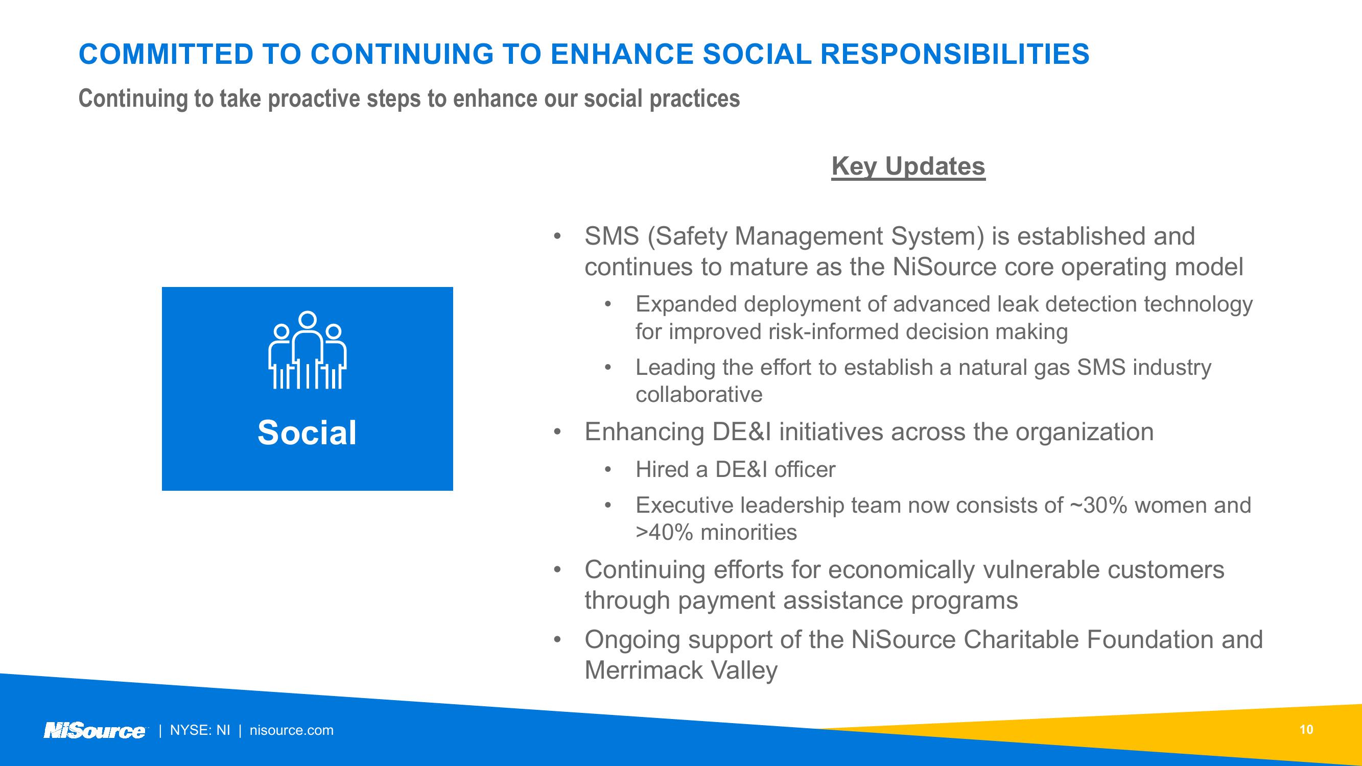 NiSource ESG Update slide image #10