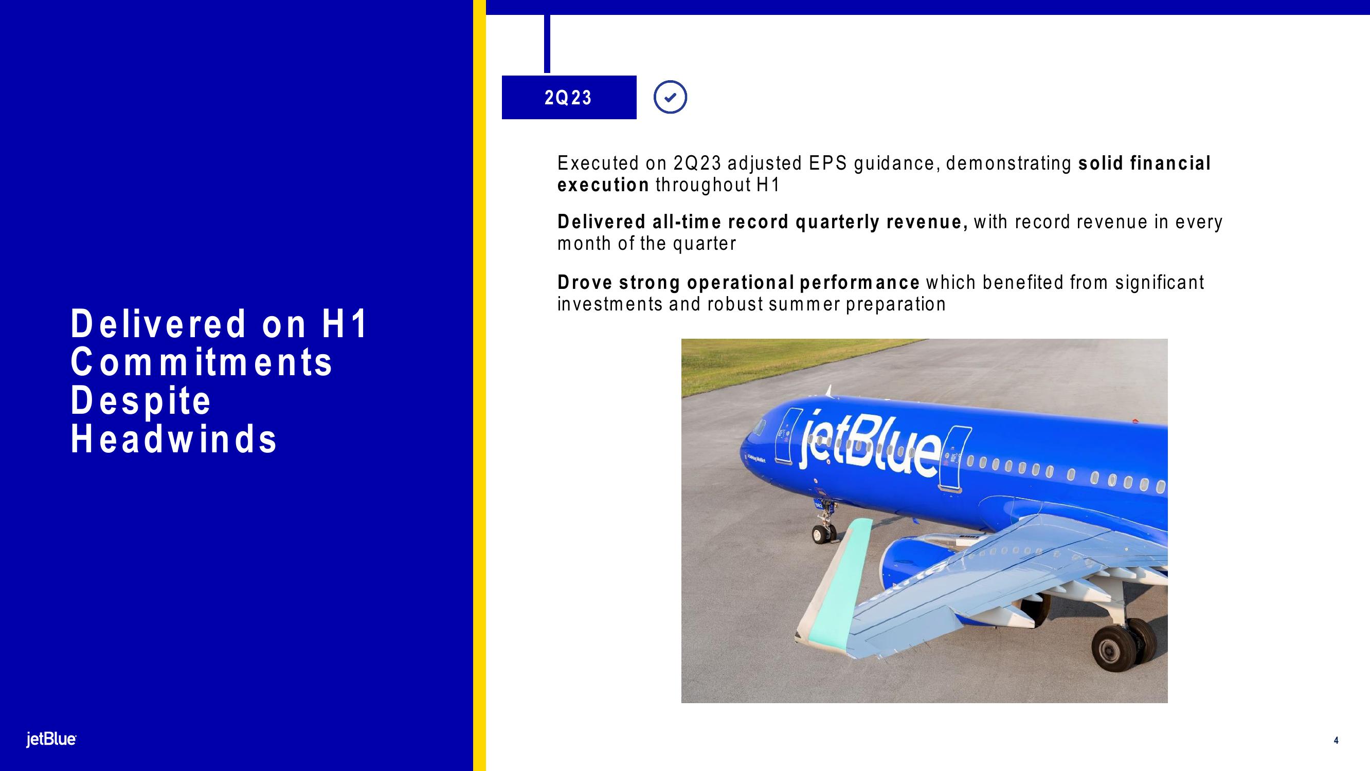 jetBlue Results Presentation Deck slide image #4