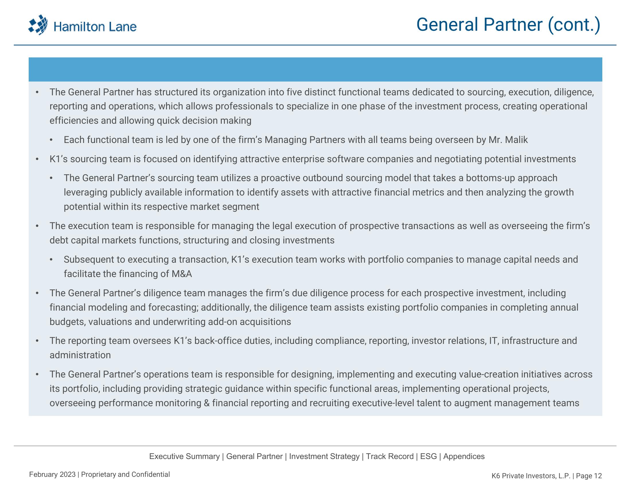 K6 Private Investors, L.P. Recommendation Report slide image #13