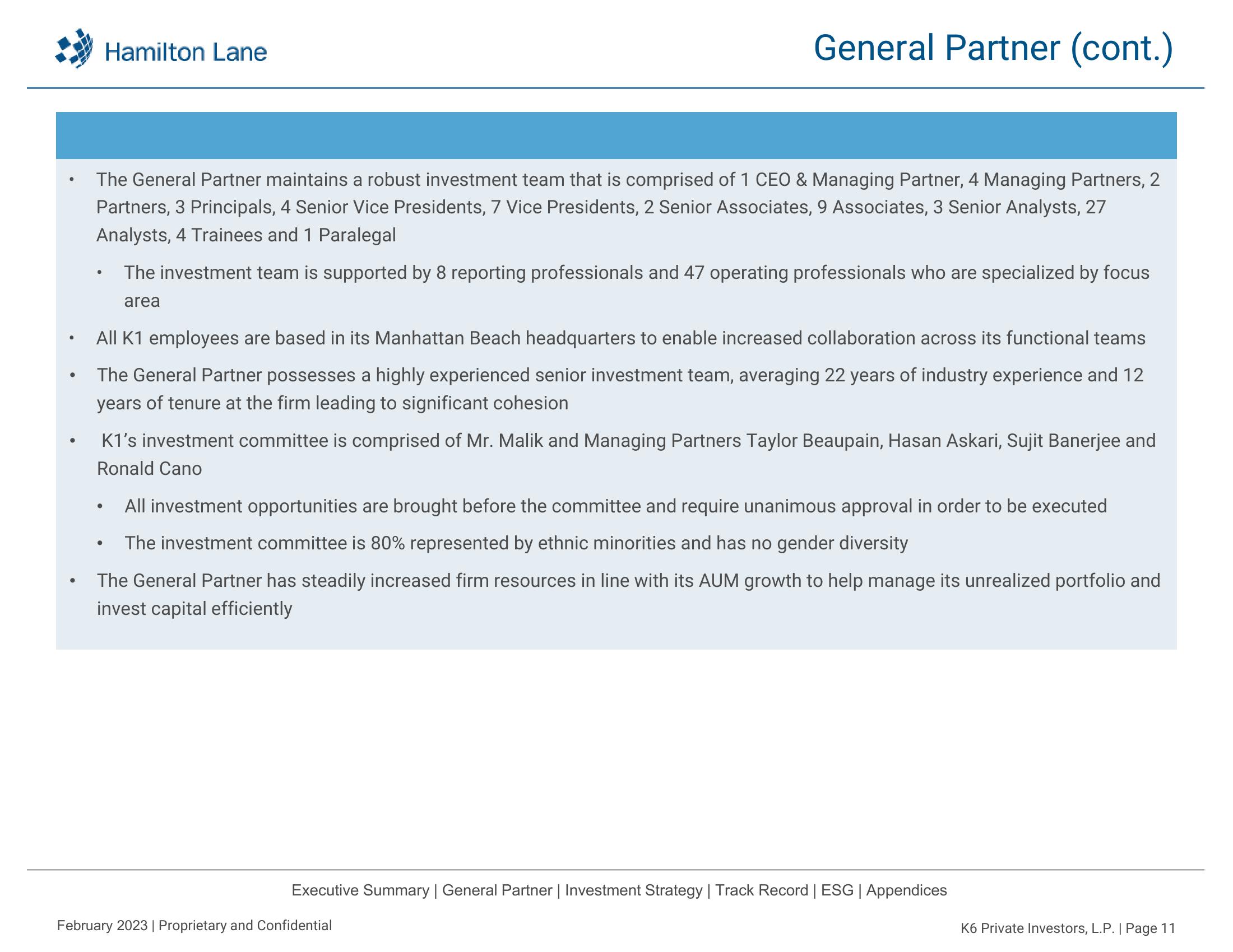 K6 Private Investors, L.P. Recommendation Report slide image #12