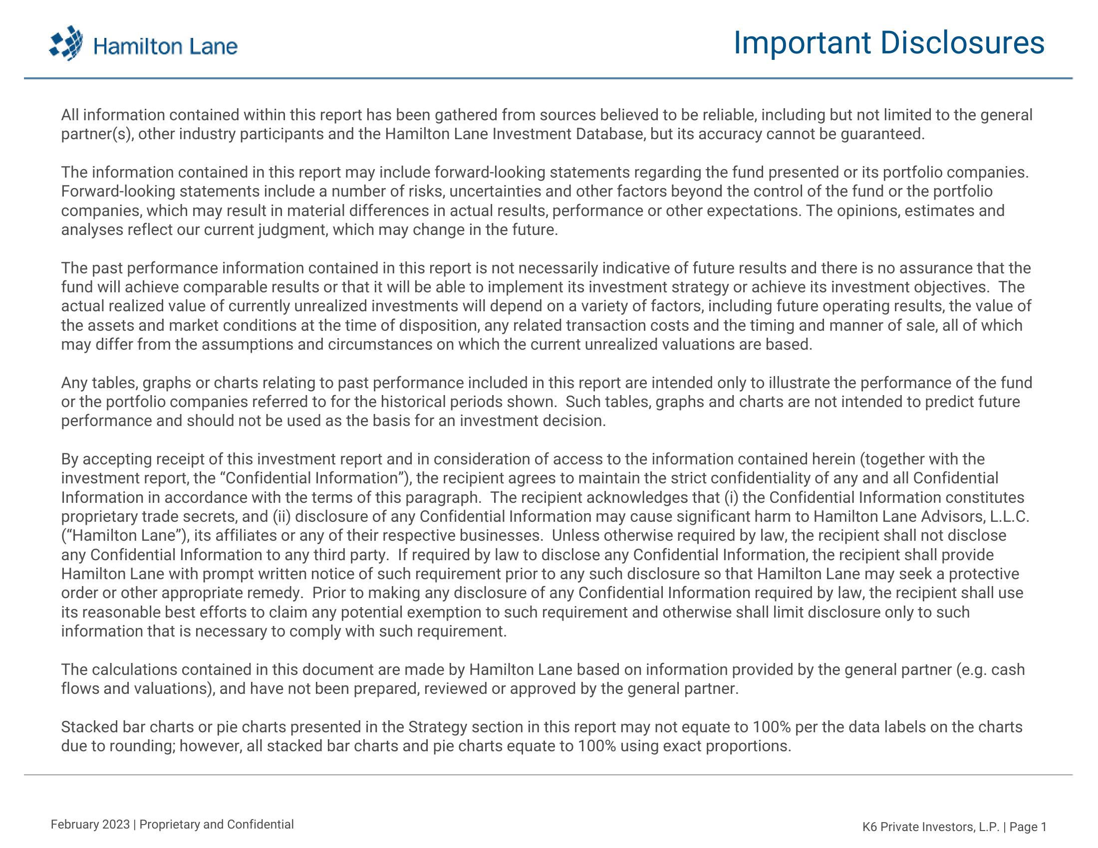 K6 Private Investors, L.P. Recommendation Report slide image #2