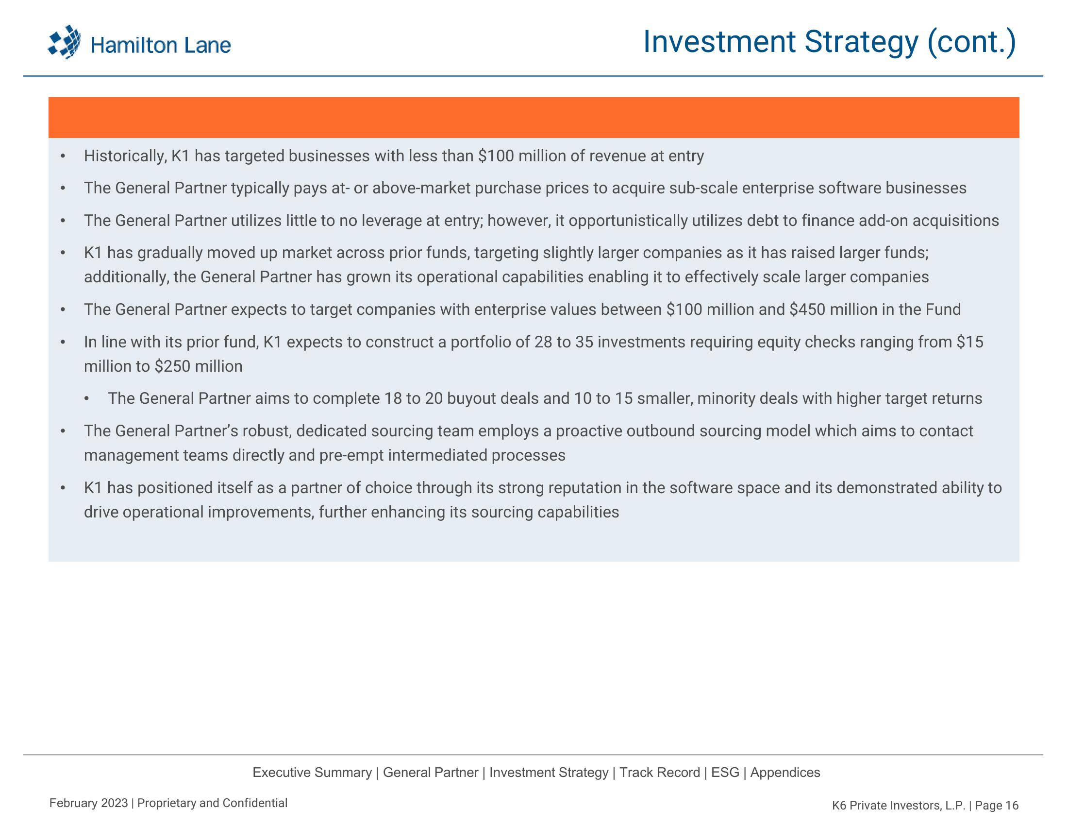 K6 Private Investors, L.P. Recommendation Report slide image #17