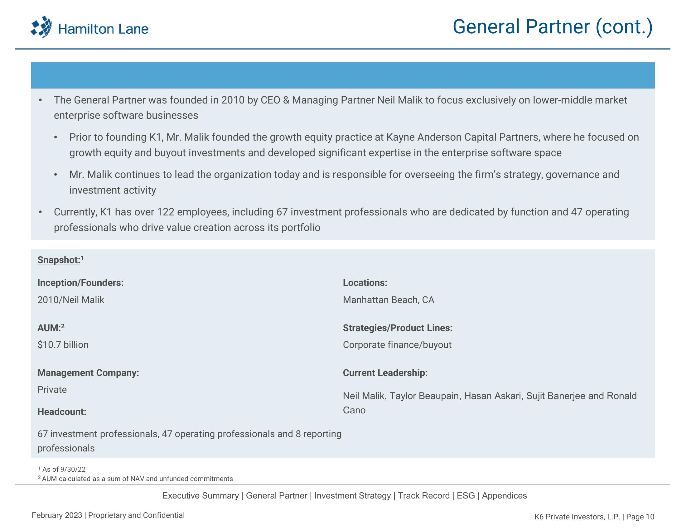 K6 Private Investors, L.P. Recommendation Report slide image #11