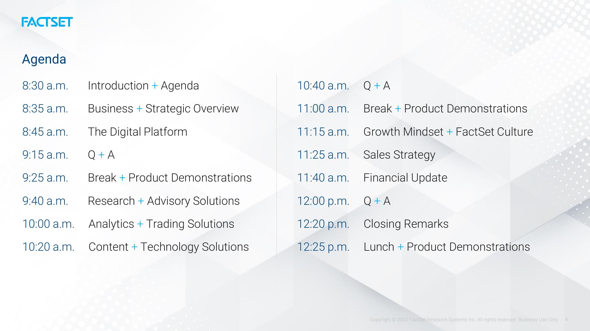 Factset Investor Day Presentation Deck slide image #4