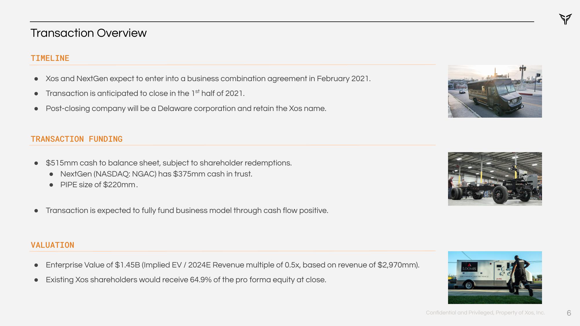 Xos SPAC Presentation Deck slide image #6