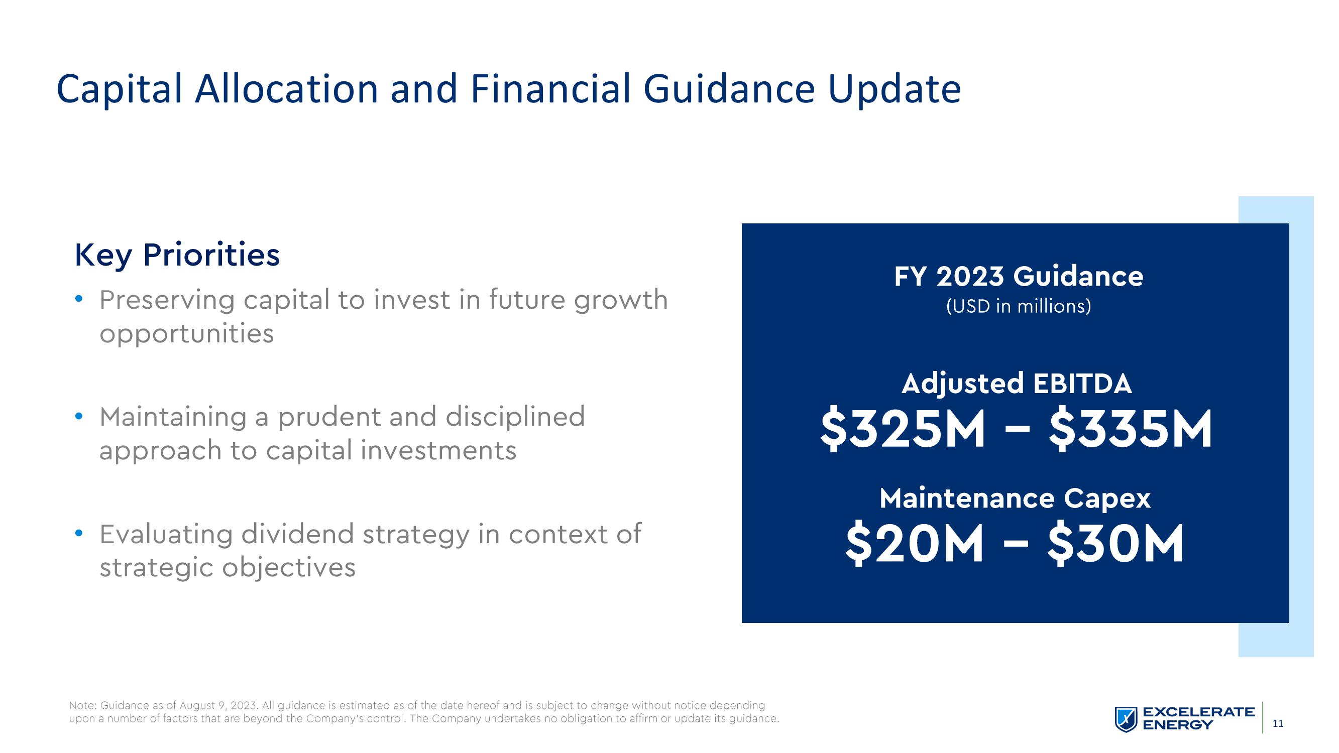 Excelerate Energy Results Presentation Deck slide image #11