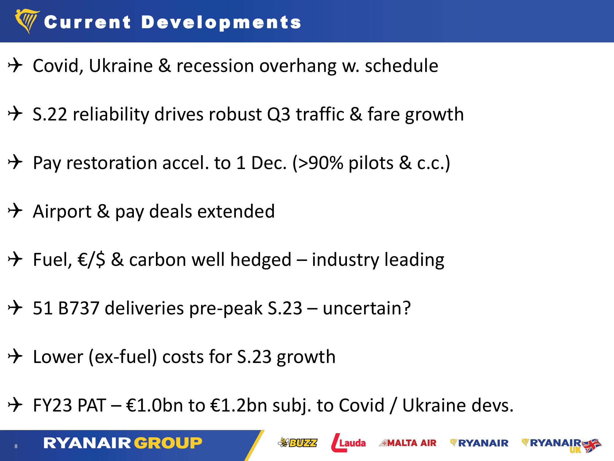 Ryanair Company Presentation slide image #8