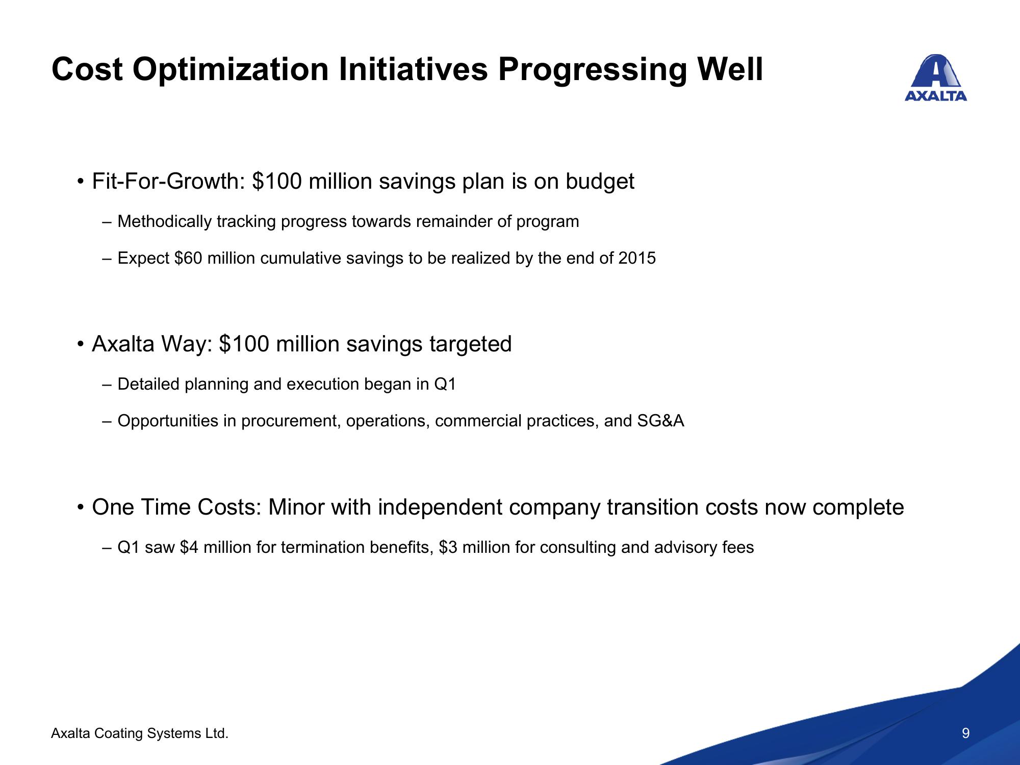 Axalta Coating Systems Ltd. Q1 2015 Conference Call  slide image #9