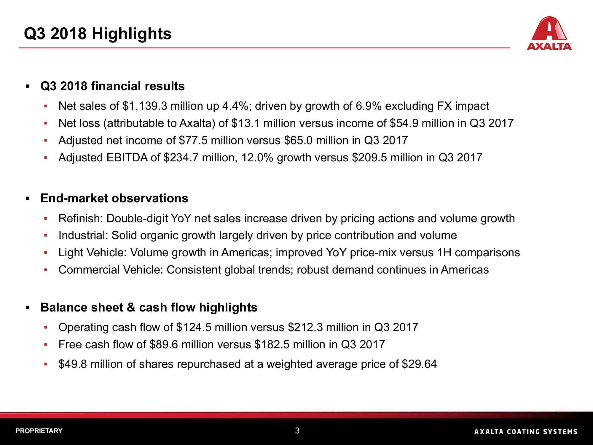 Q3 2018 Financial Results slide image #3