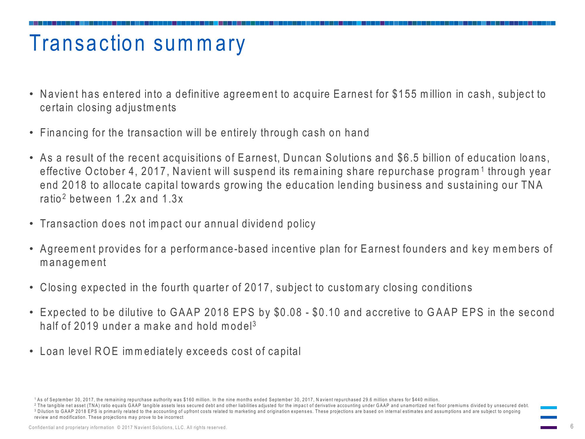 Navient to Acquire Earnest slide image #6