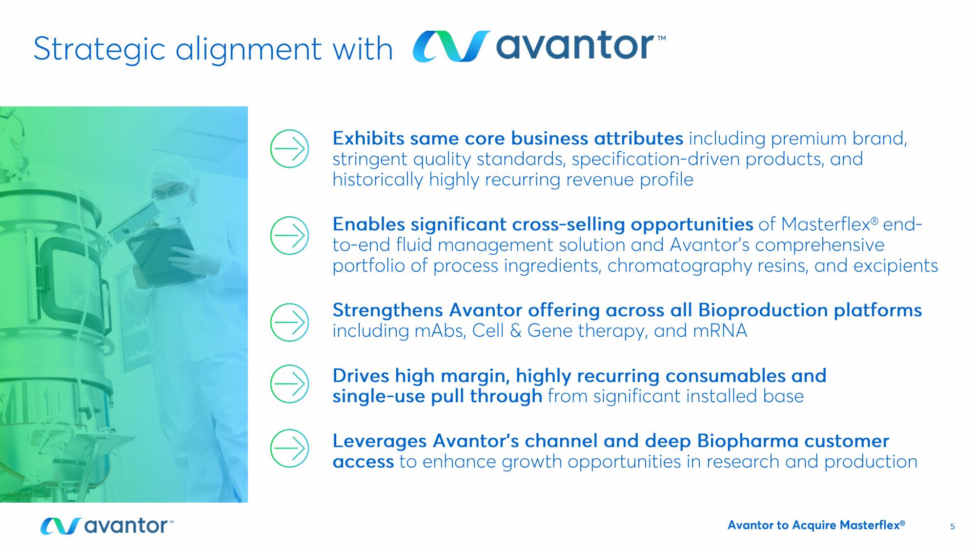 Avantor Mergers and Acquisitions Presentation Deck slide image #5