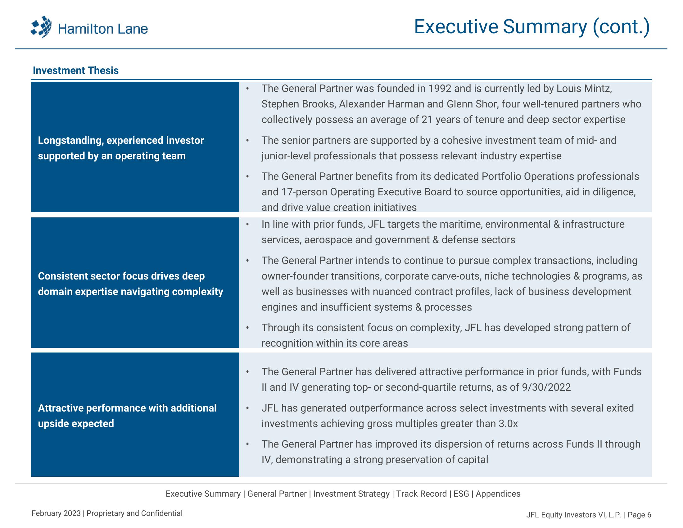 JFL Equity Investors VI, L.P Recommendation Report slide image #7
