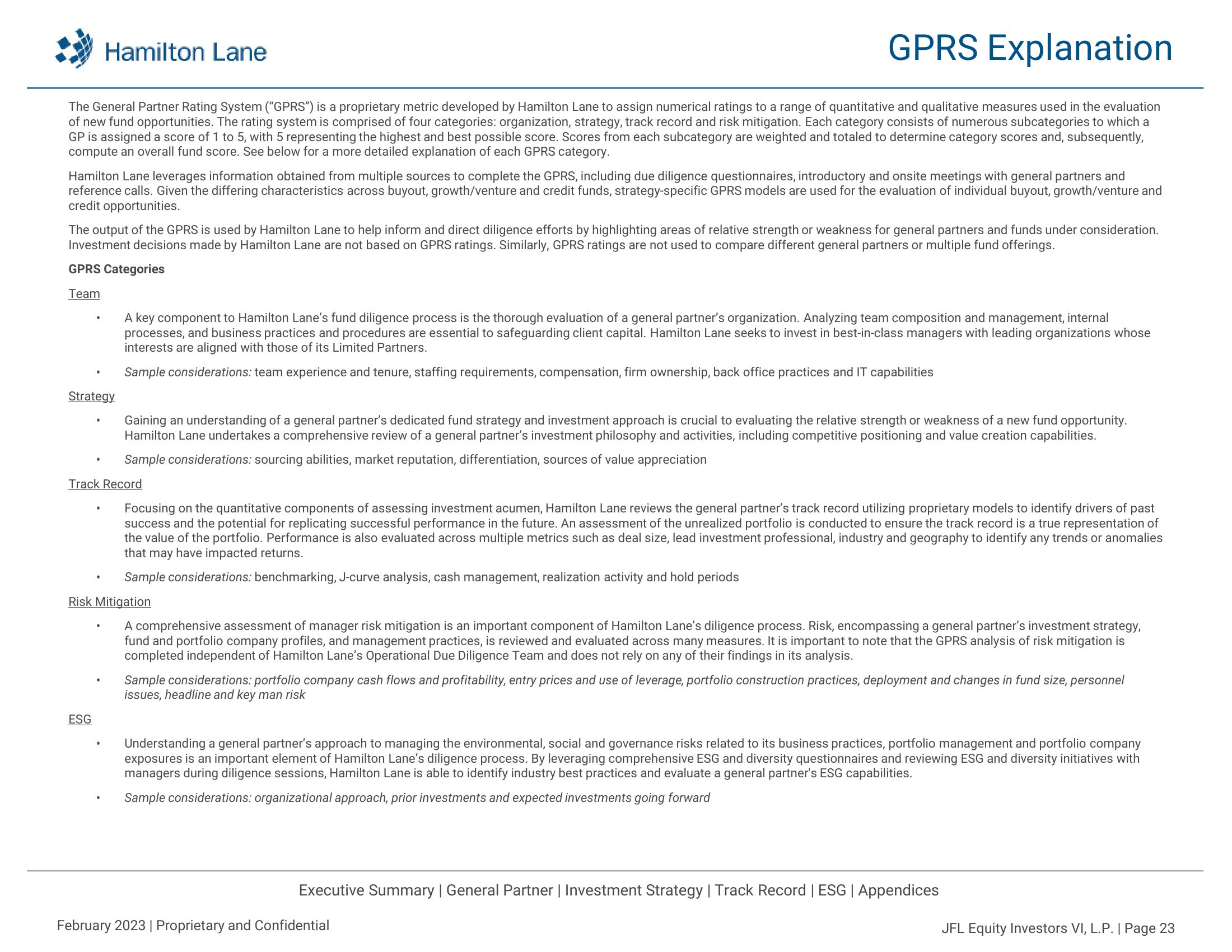 JFL Equity Investors VI, L.P Recommendation Report slide image #24