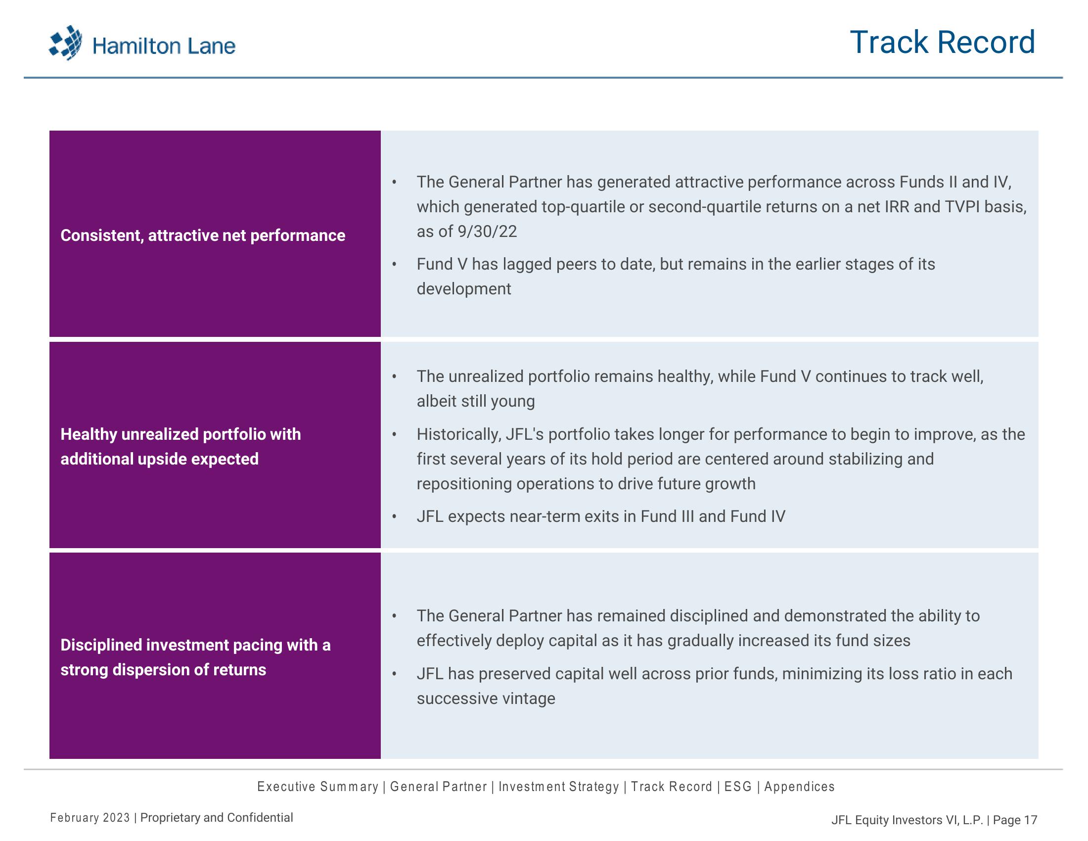 JFL Equity Investors VI, L.P Recommendation Report slide image #18