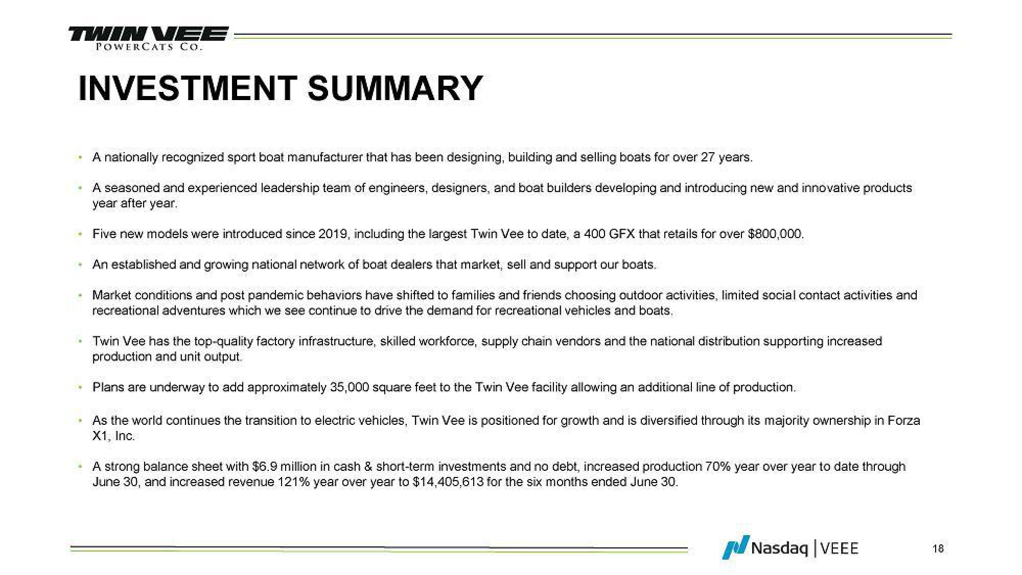 Twin Vee PowerCats FWP Presentation Deck slide image #18