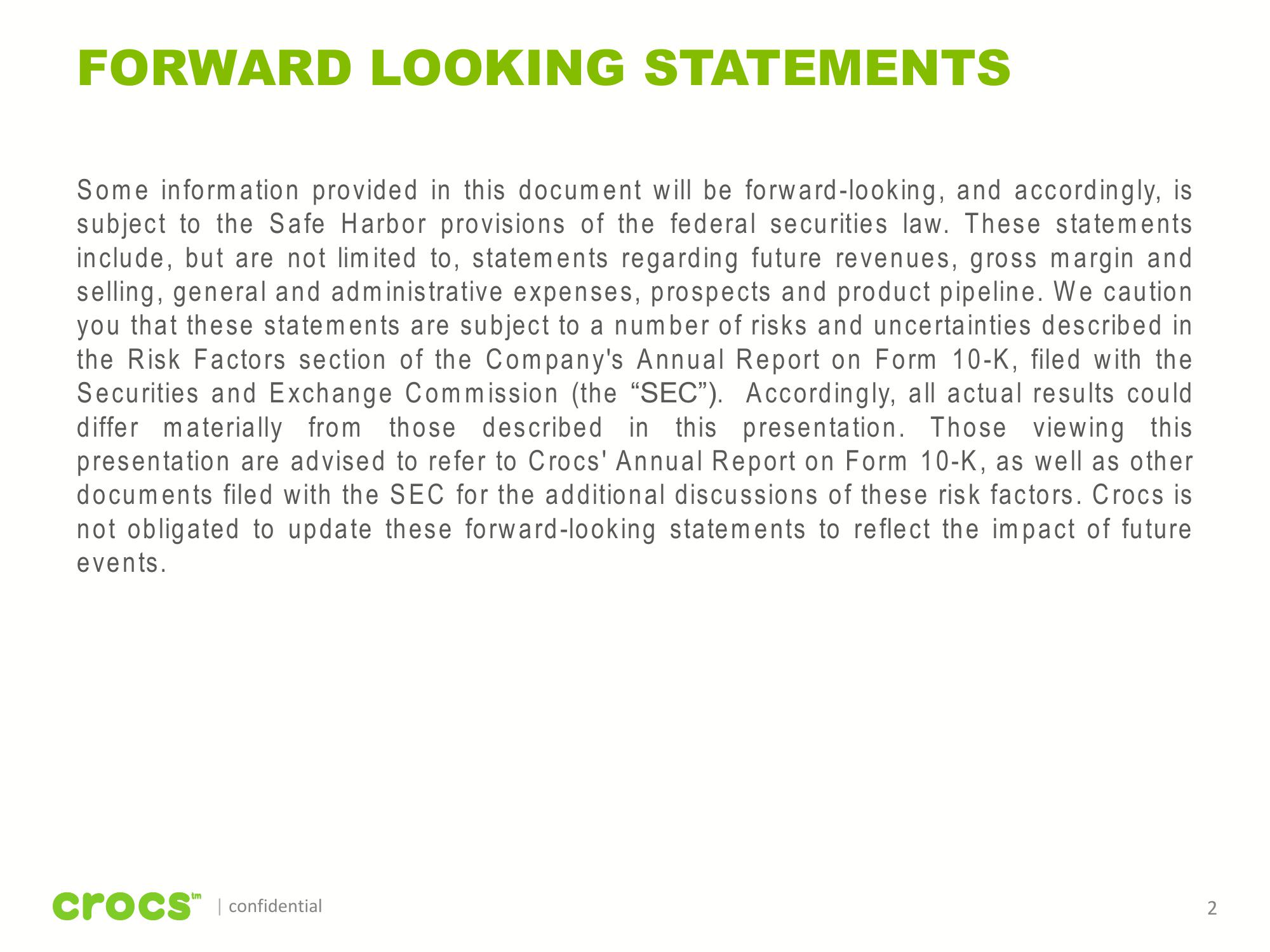 Crocs Investor Presentation slide image #2