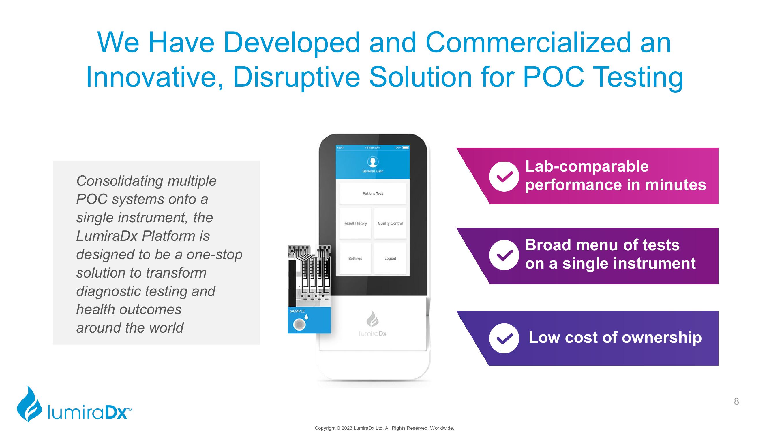 LumiraDx Investor Presentation Deck slide image #8