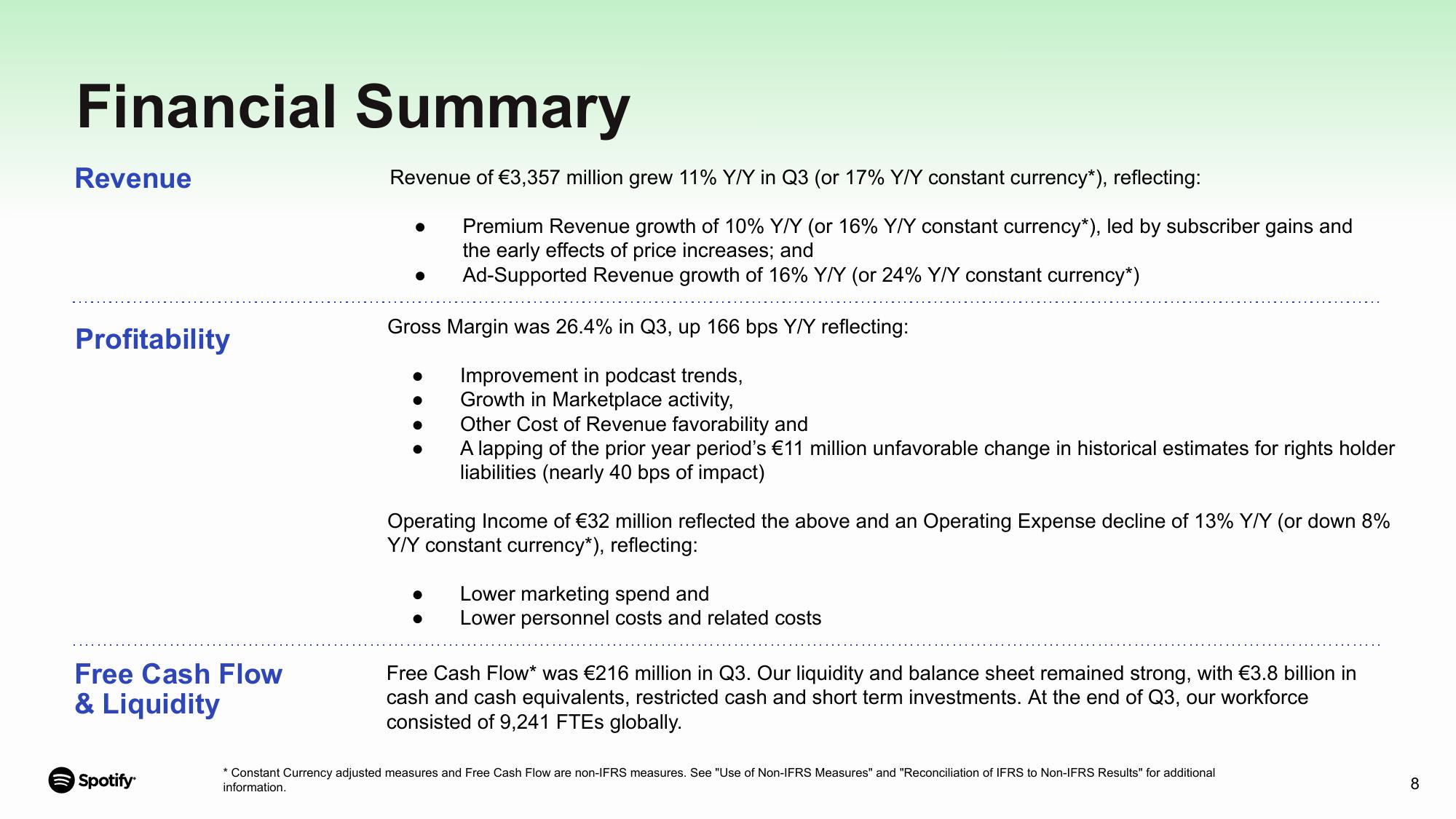 Spotify Results Presentation Deck slide image #8