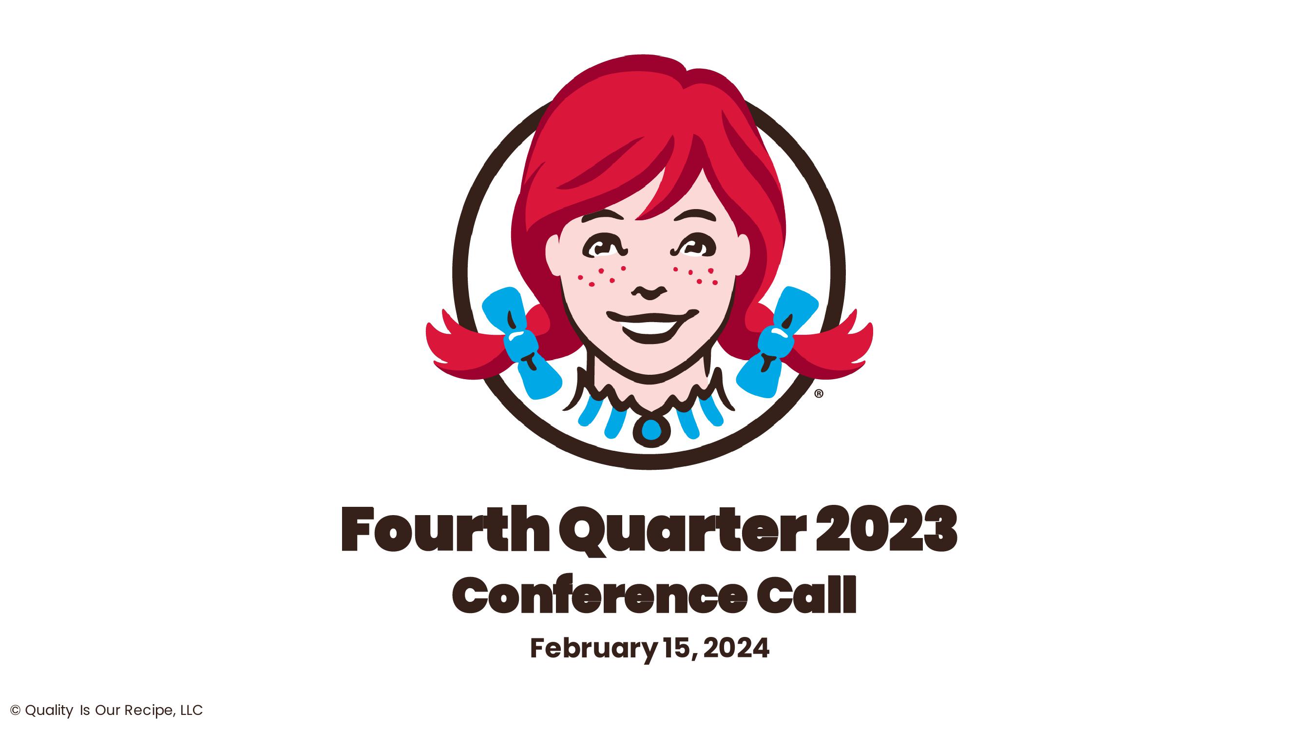 Wendy's Fourth Quarter 2023 image