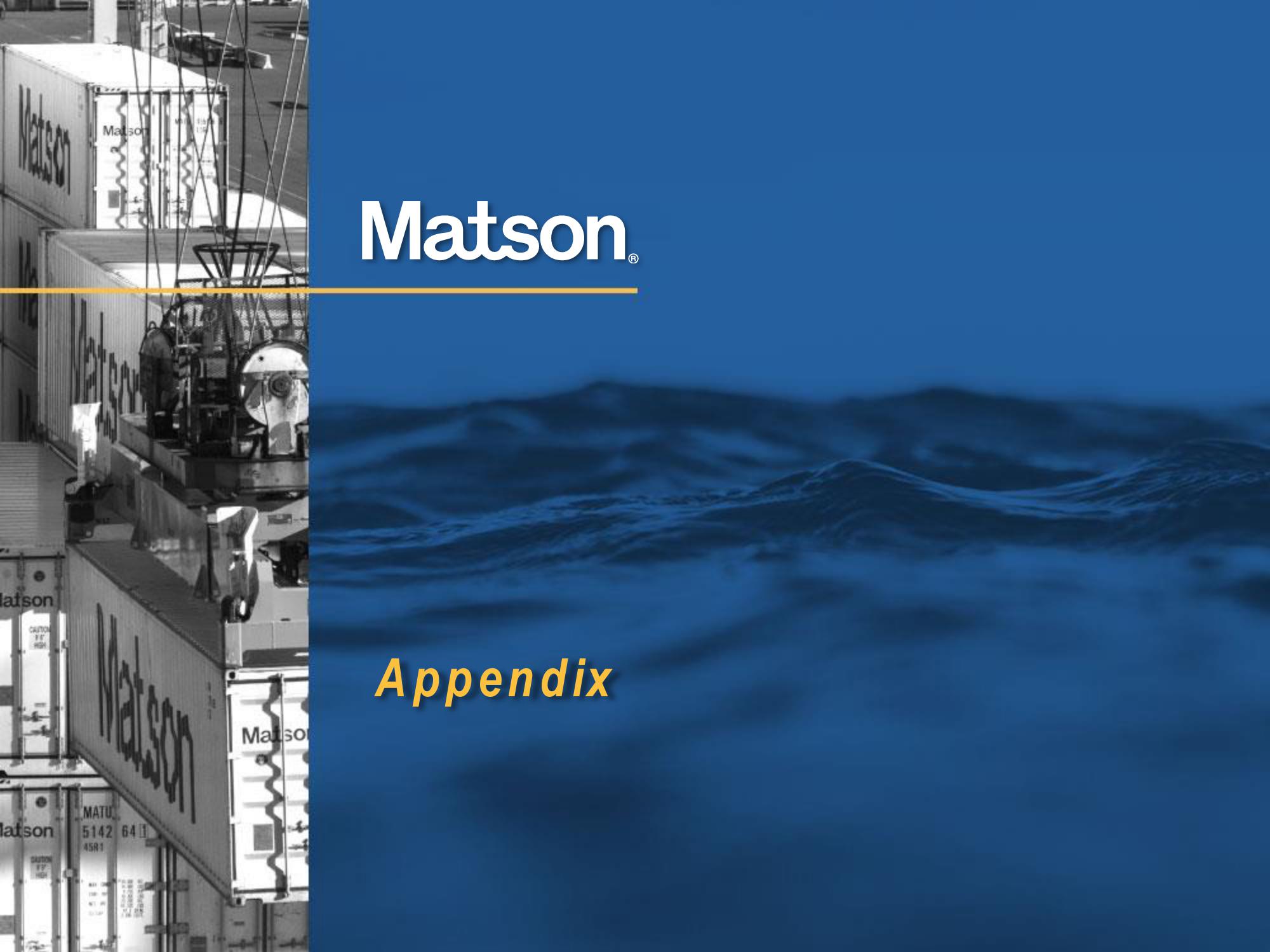 Matson Results Presentation Deck slide image #18