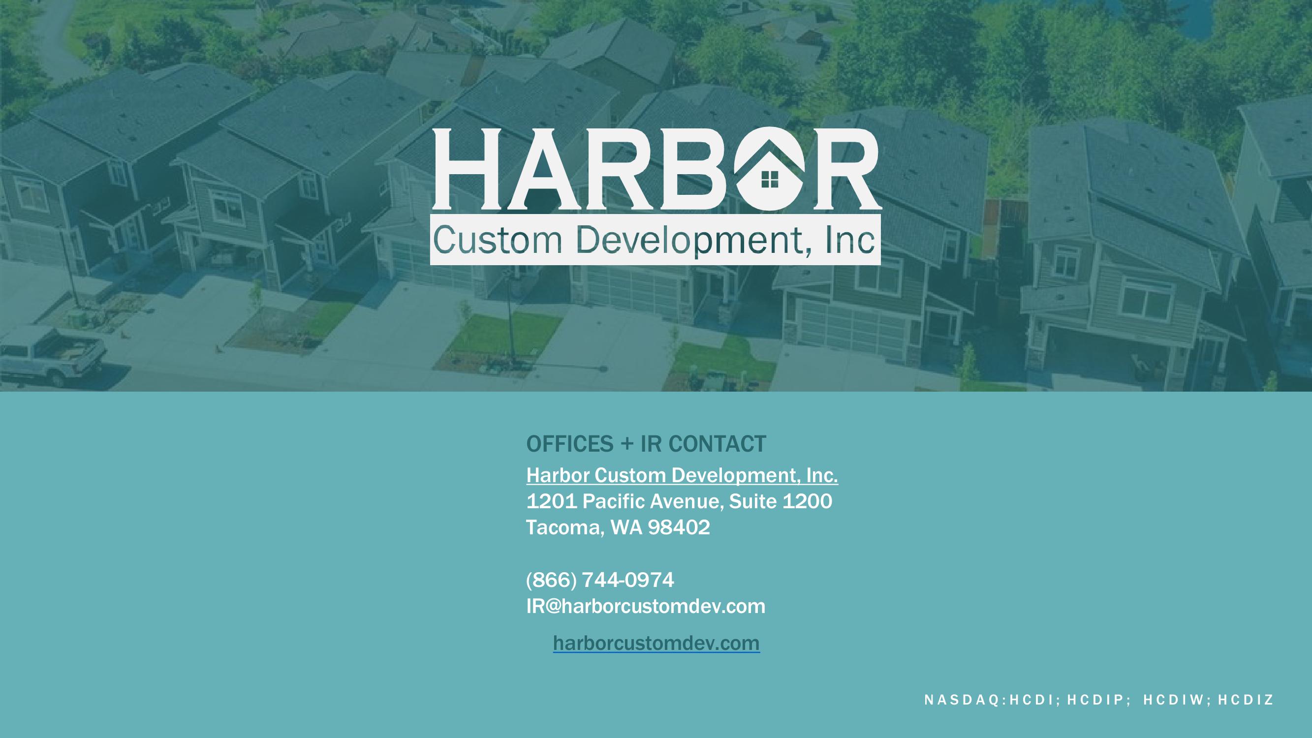 Harbor Custom Development Investor Presentation Deck slide image #26