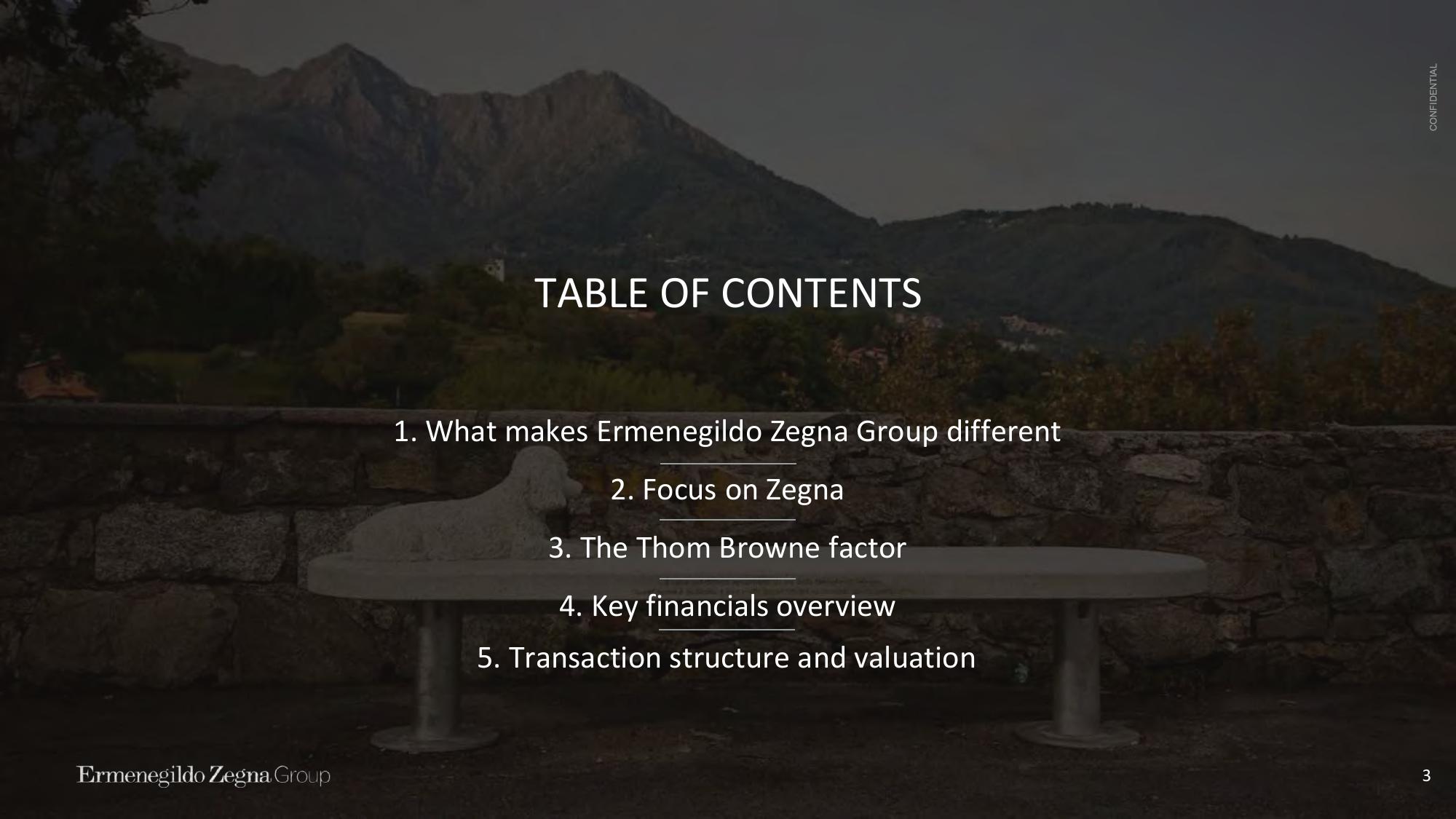 Zegna SPAC Presentation Deck slide image #4