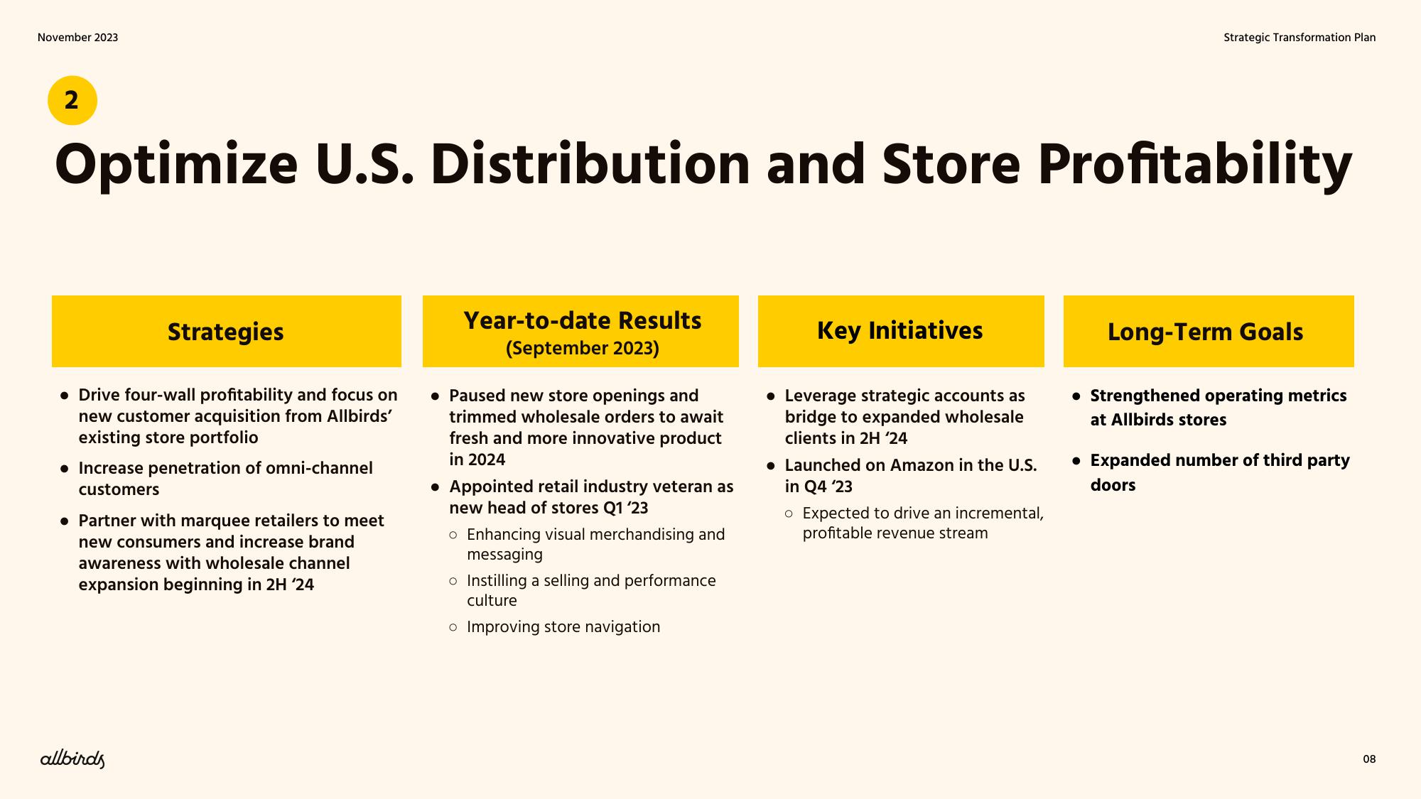 Allbirds Restructuring Presentation Deck slide image #9