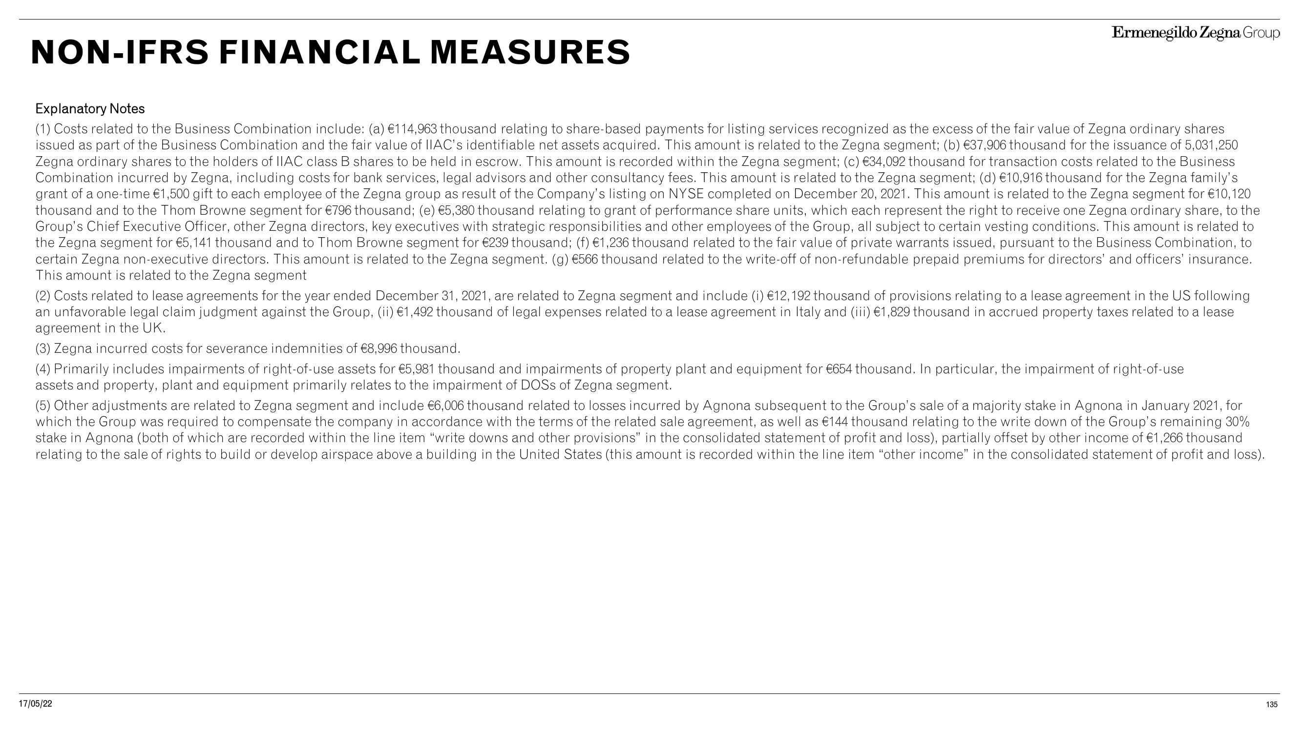 Zegna Investor Day Presentation Deck slide image #135