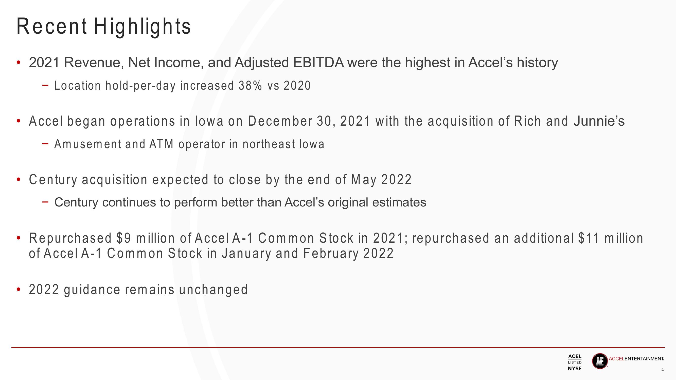 Accel Entertaiment Results Presentation Deck slide image #4