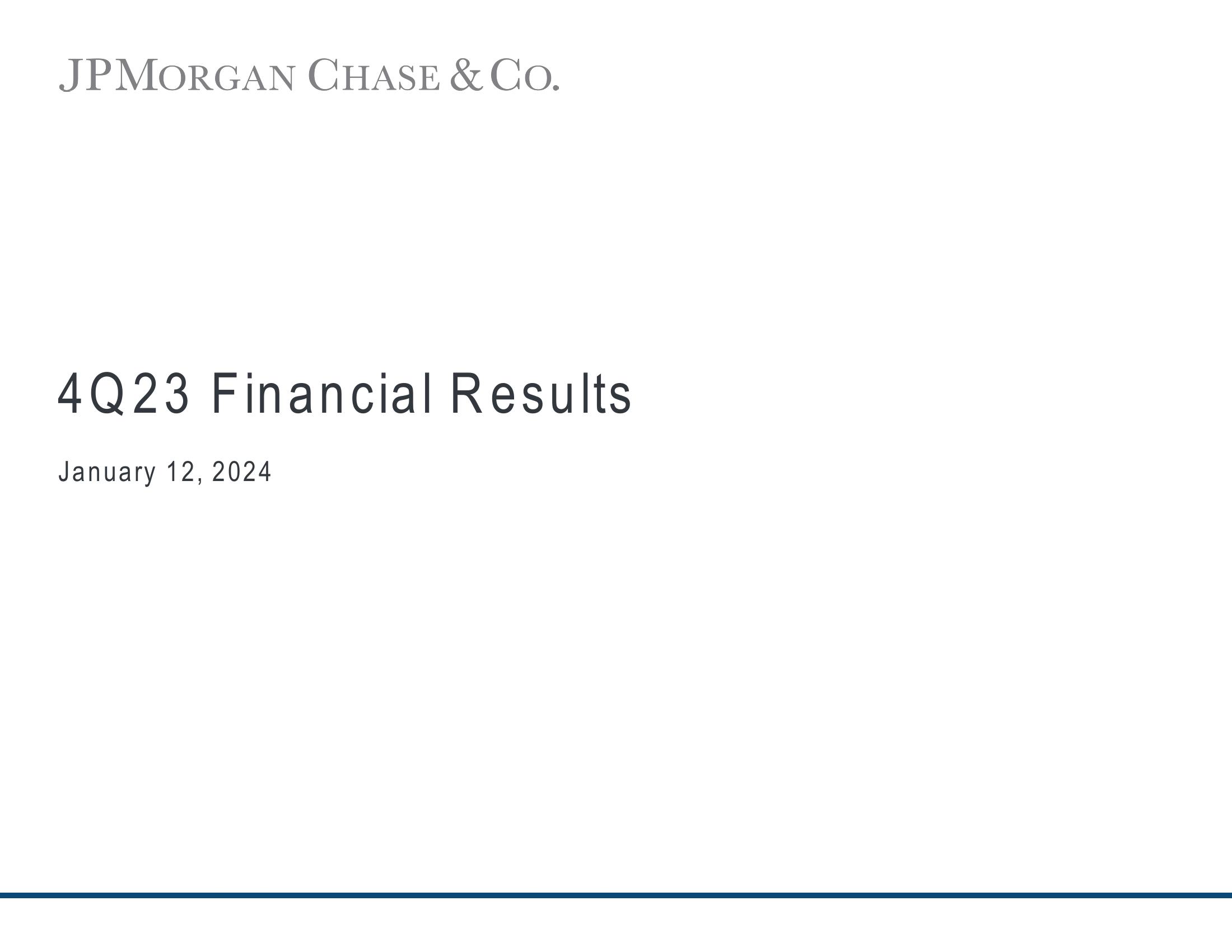 J.P.Morgan Results Presentation Deck image