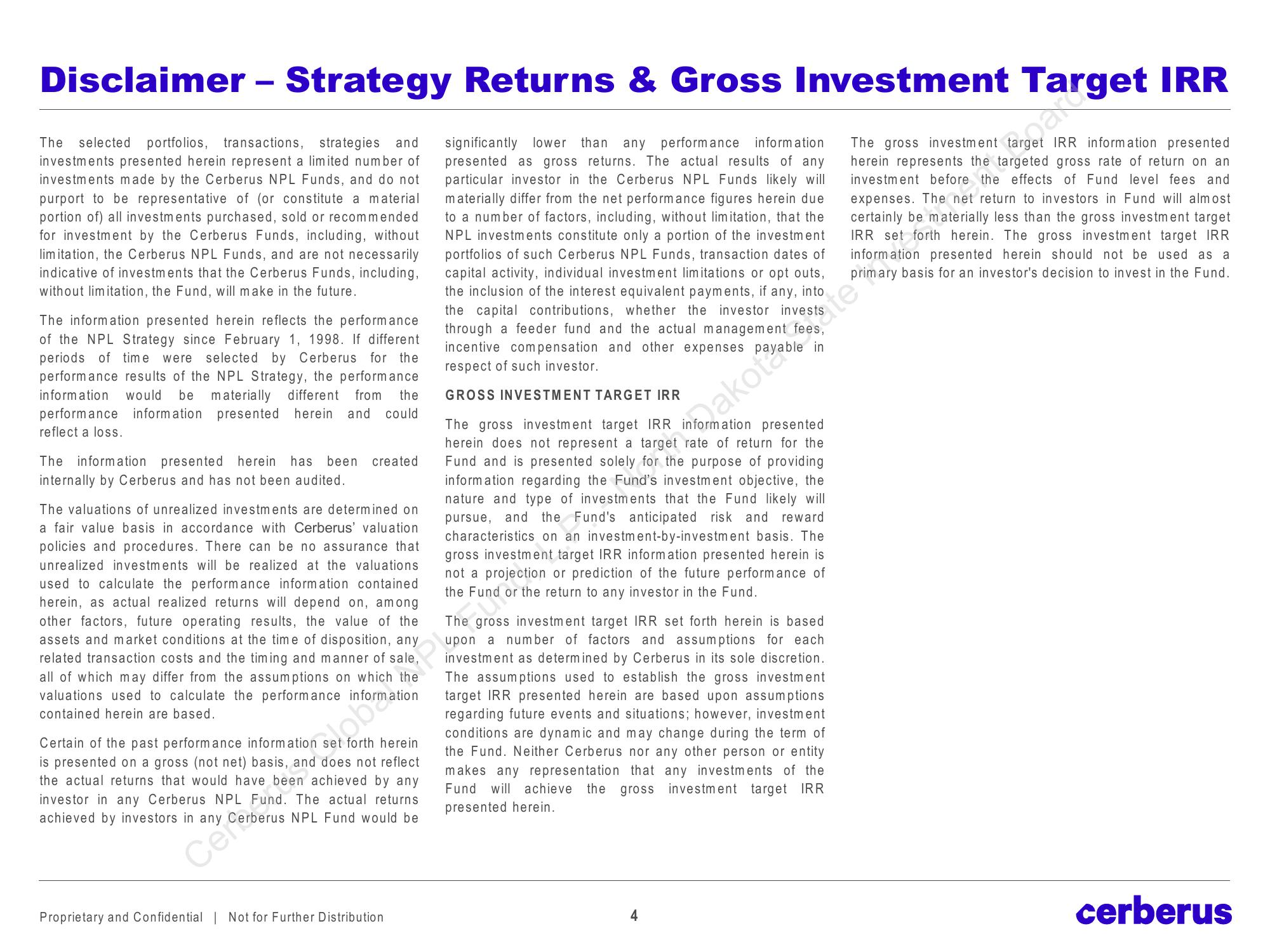 Cerberus Global NPL Fund, L.P. slide image #4