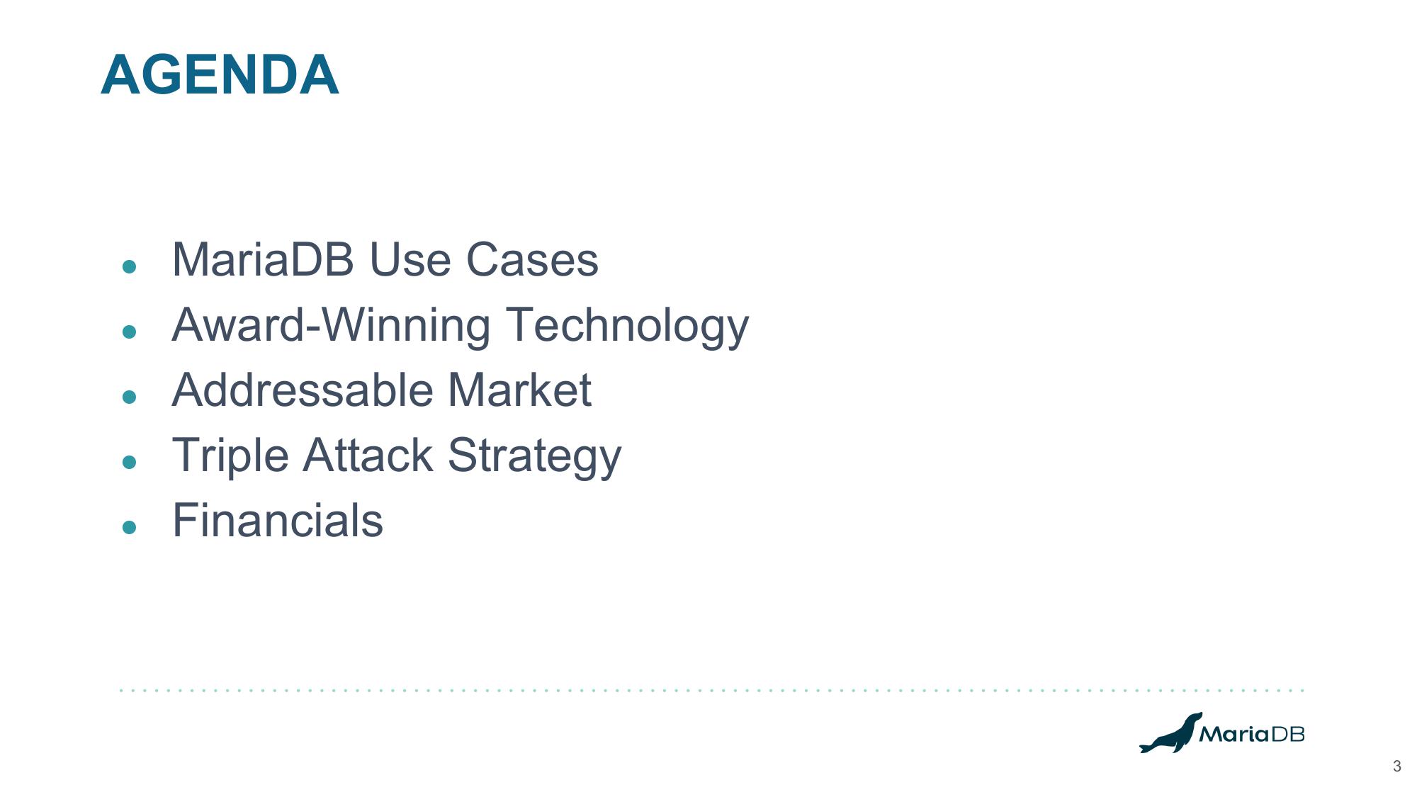 MariaDB Investor Presentation Deck slide image #3