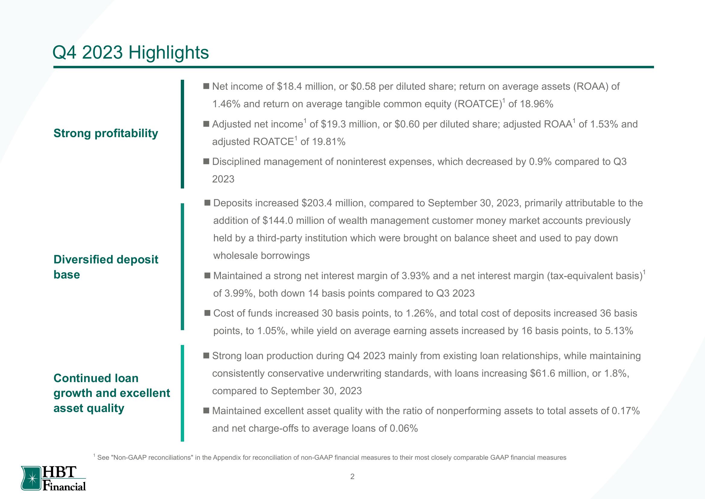 HBT Financial Results Presentation Deck slide image #3