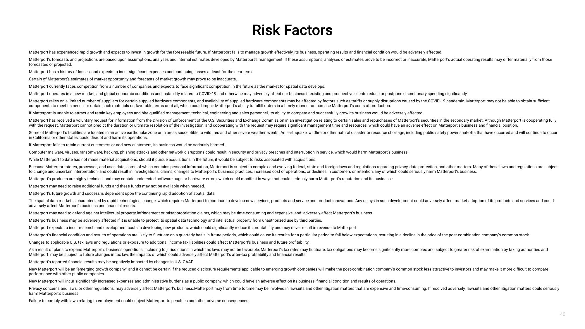 Matterport SPAC Presentation Deck slide image #40