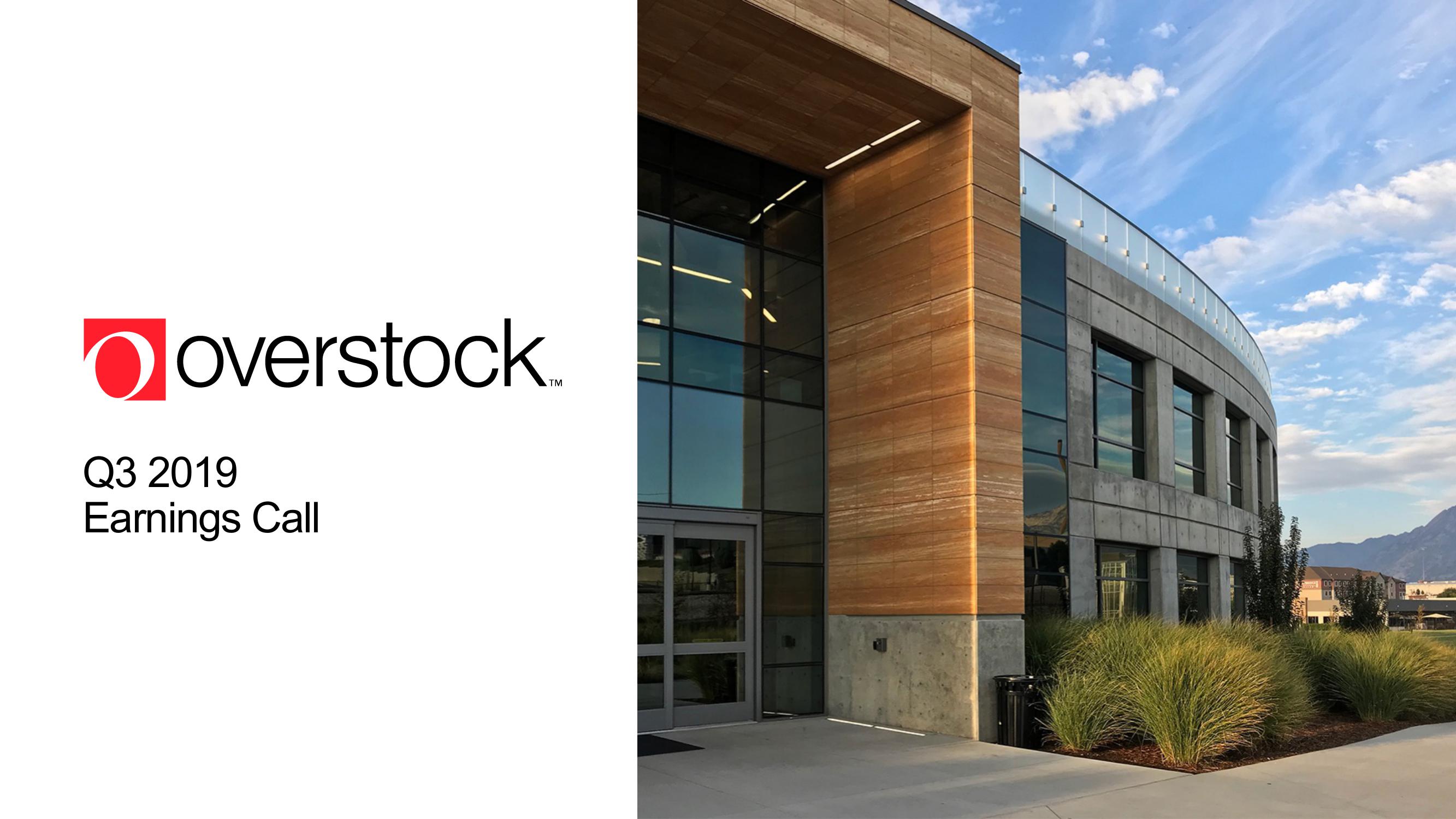 Overstock Results Presentation Deck image