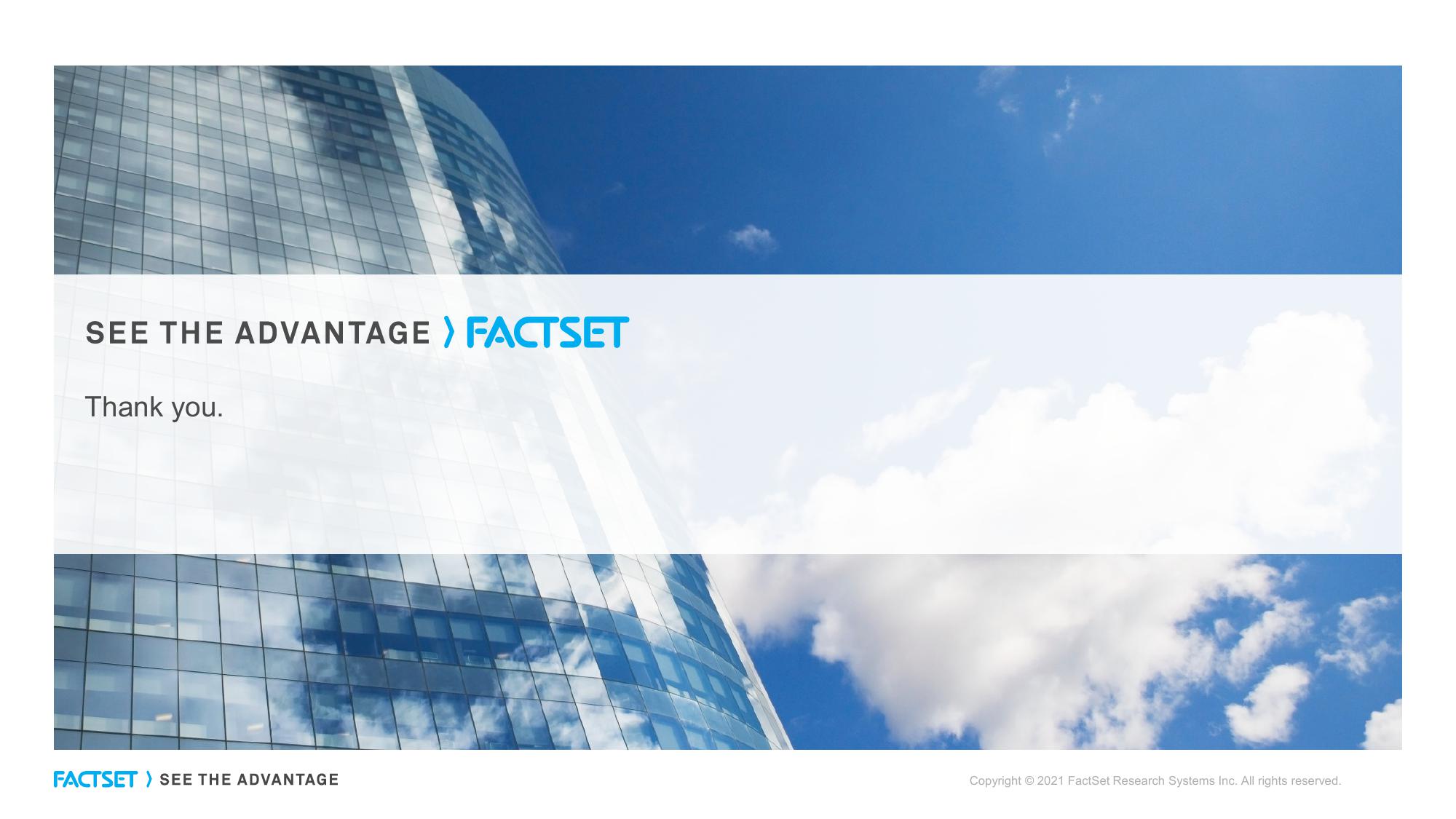 Factset Results Presentation Deck slide image #21