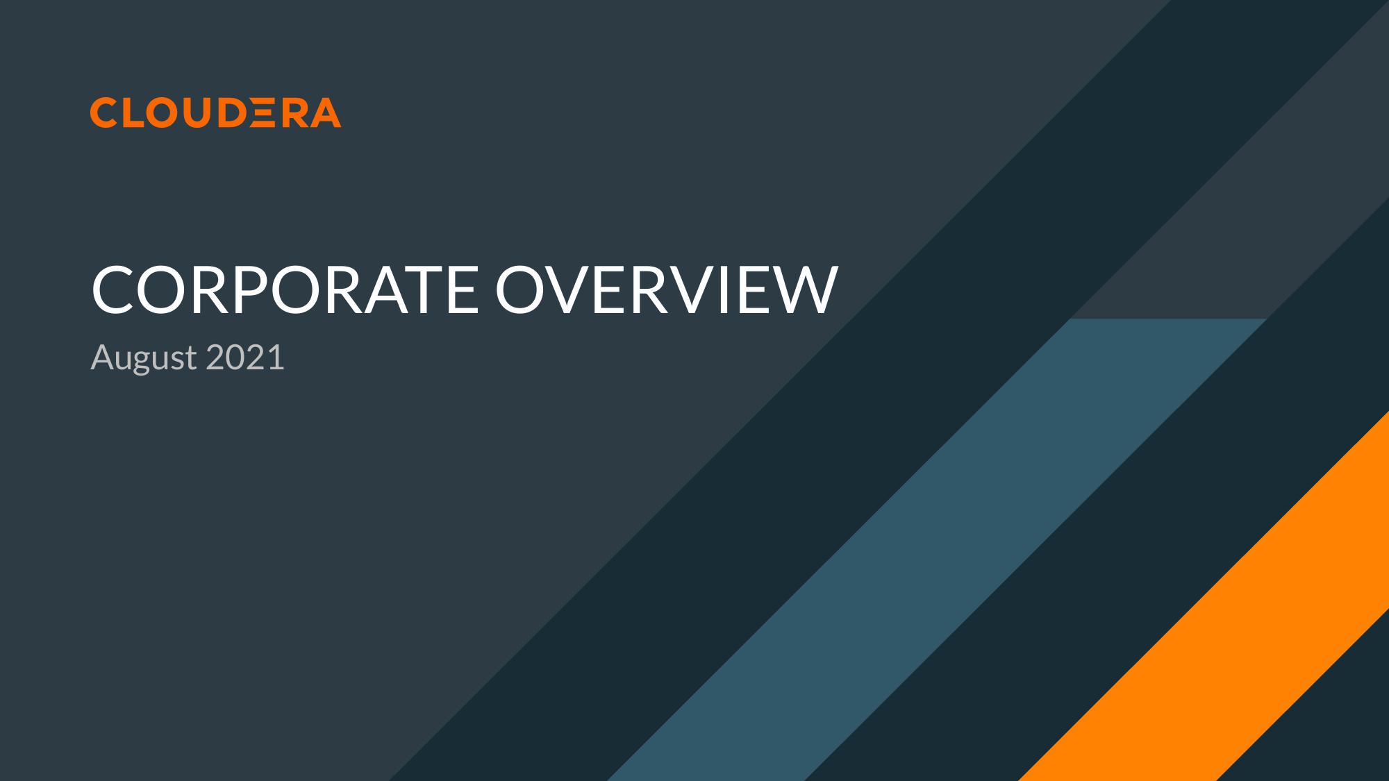 Cloudera Investor Presentation Deck image