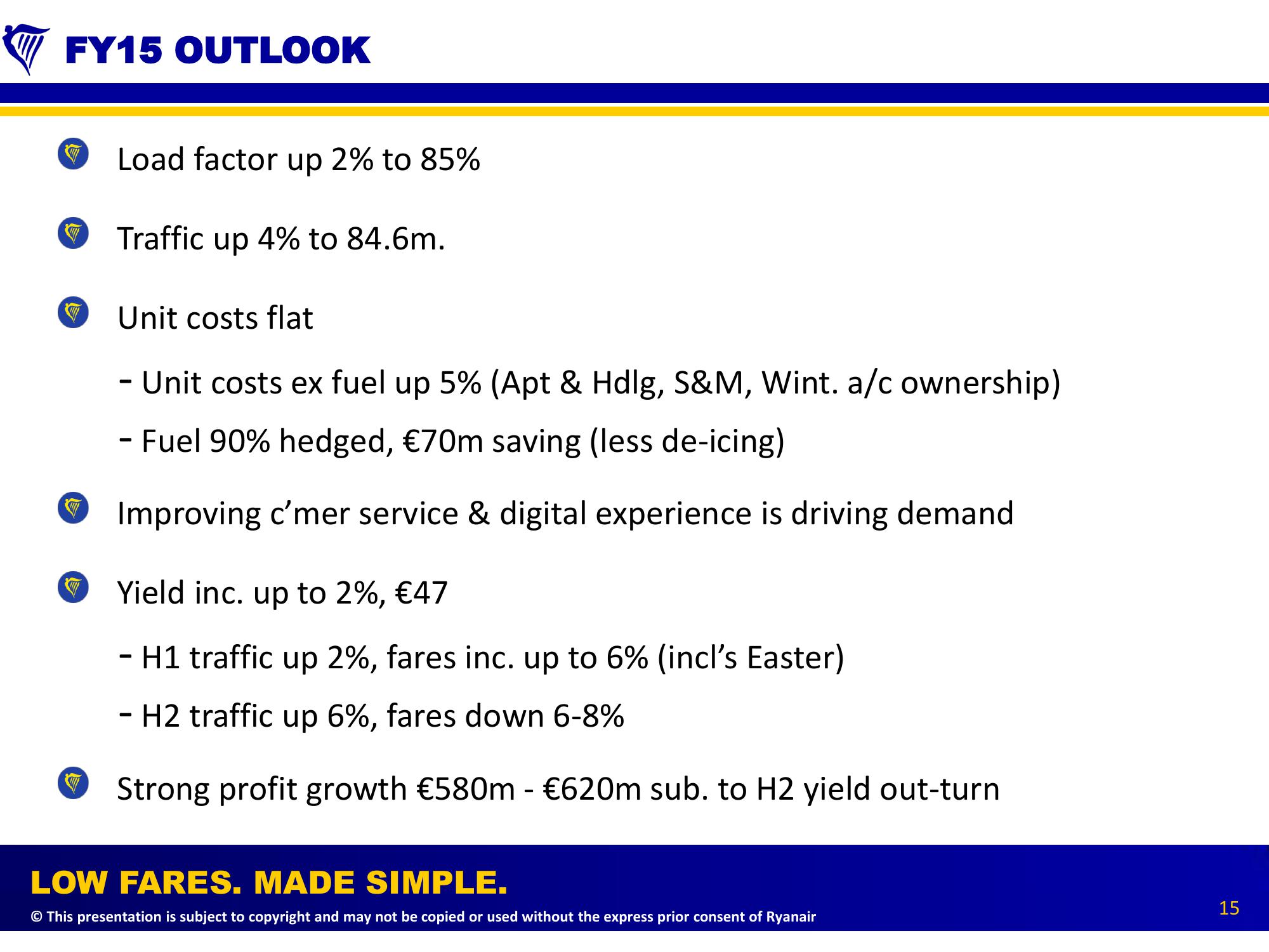 Ryanair Full Year (Mar 2014) Results slide image #15