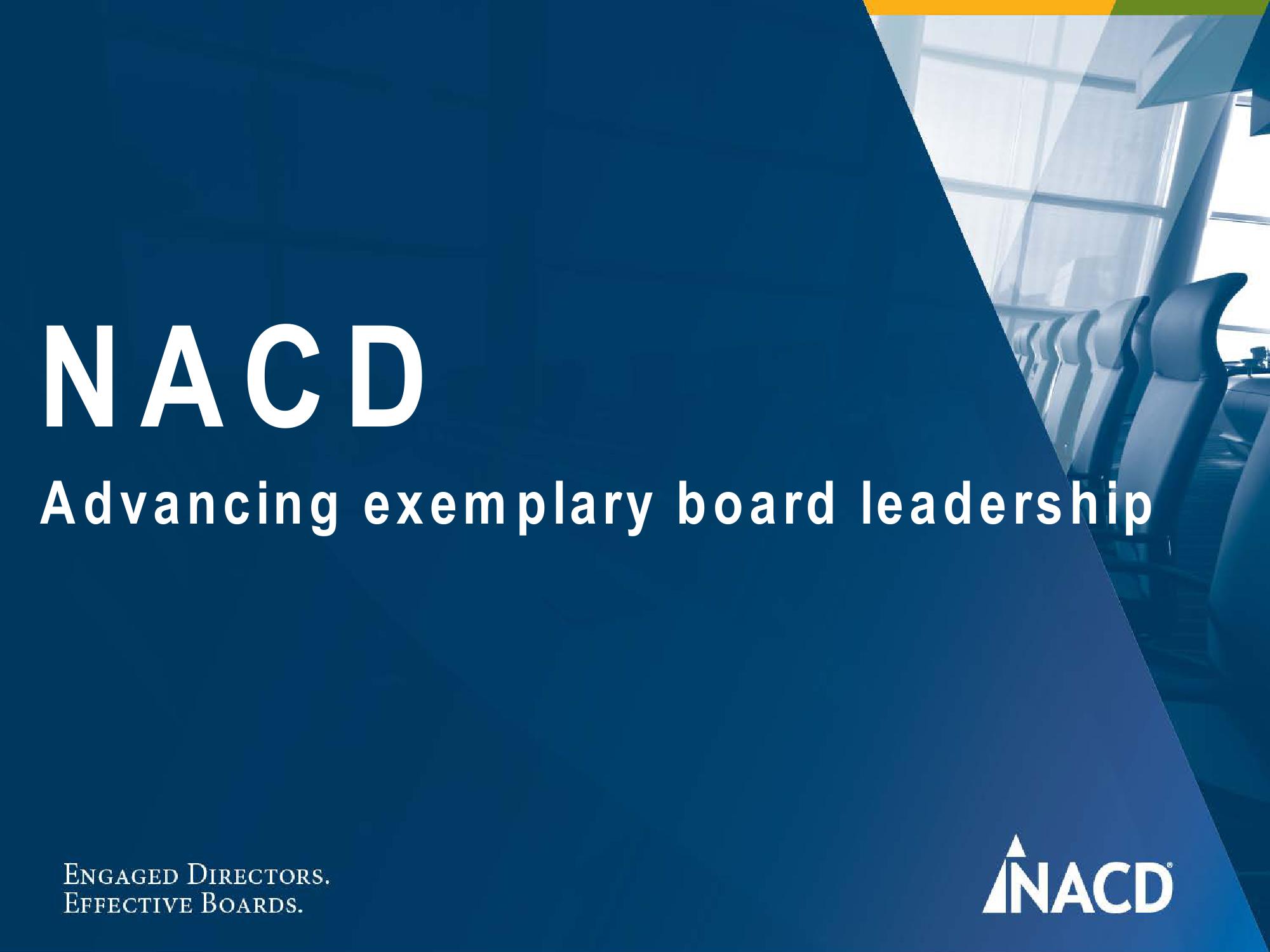 NACD Advancing exemplary board leadership image