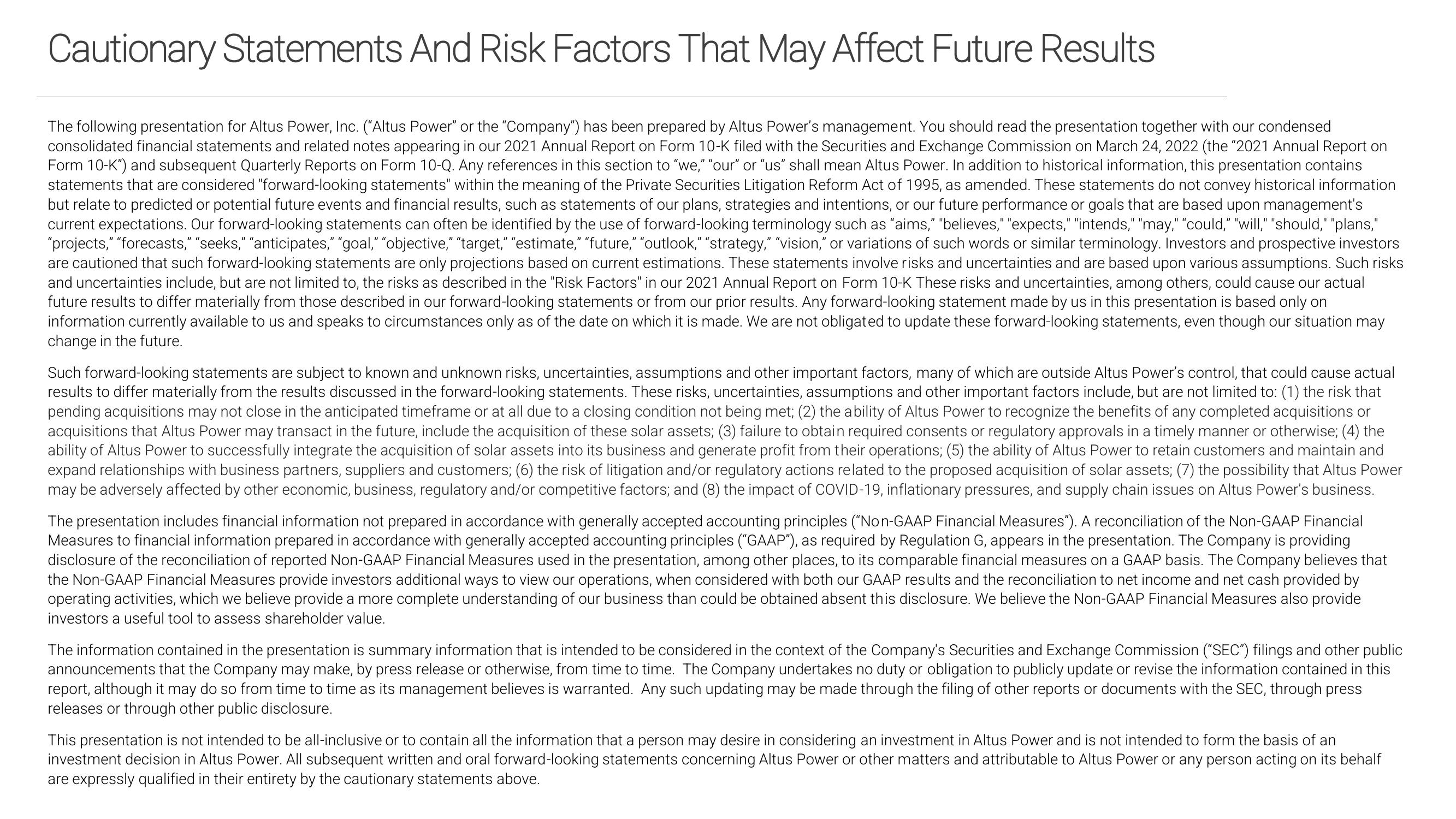 Altus Power Investor Presentation Deck slide image #2