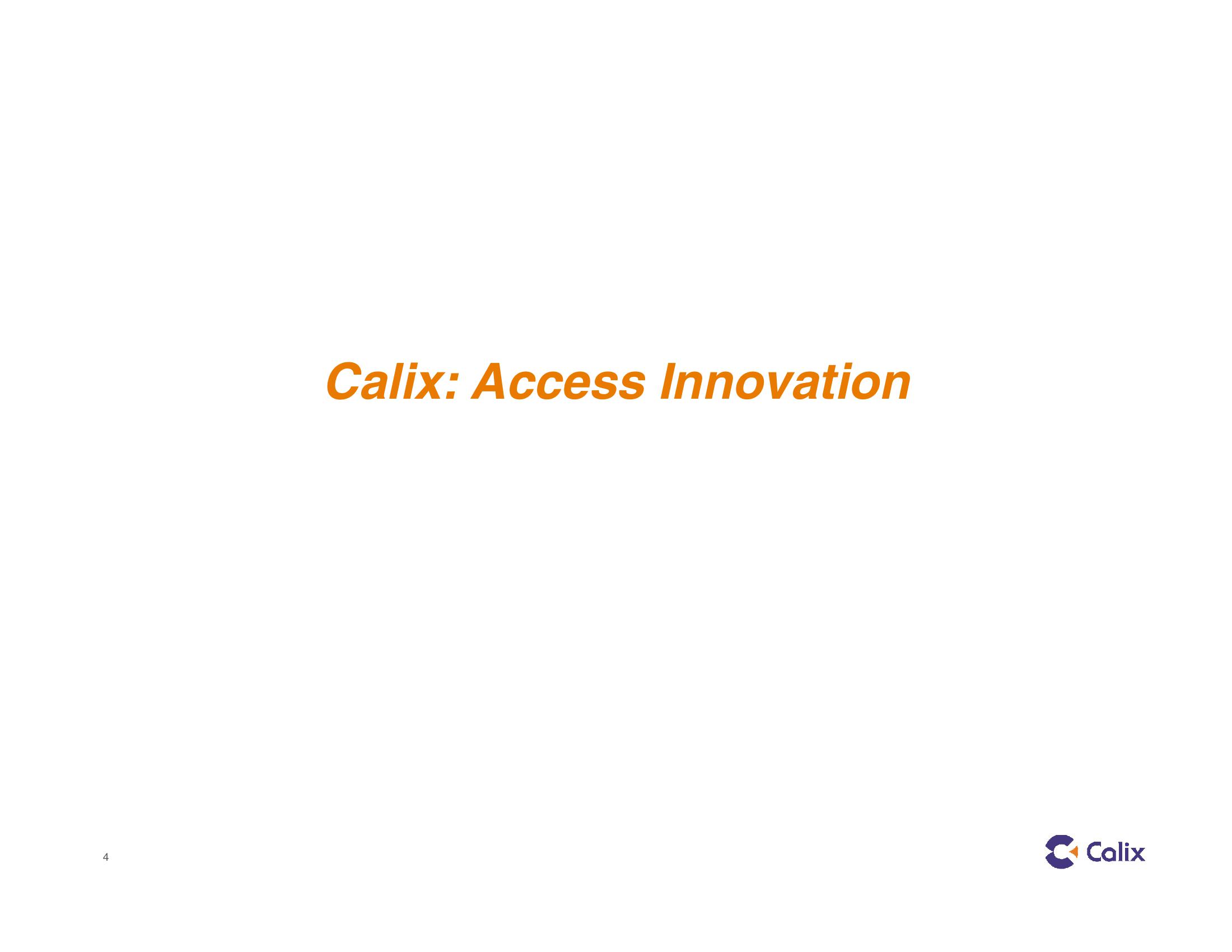 Calix Investor Presentation slide image #4