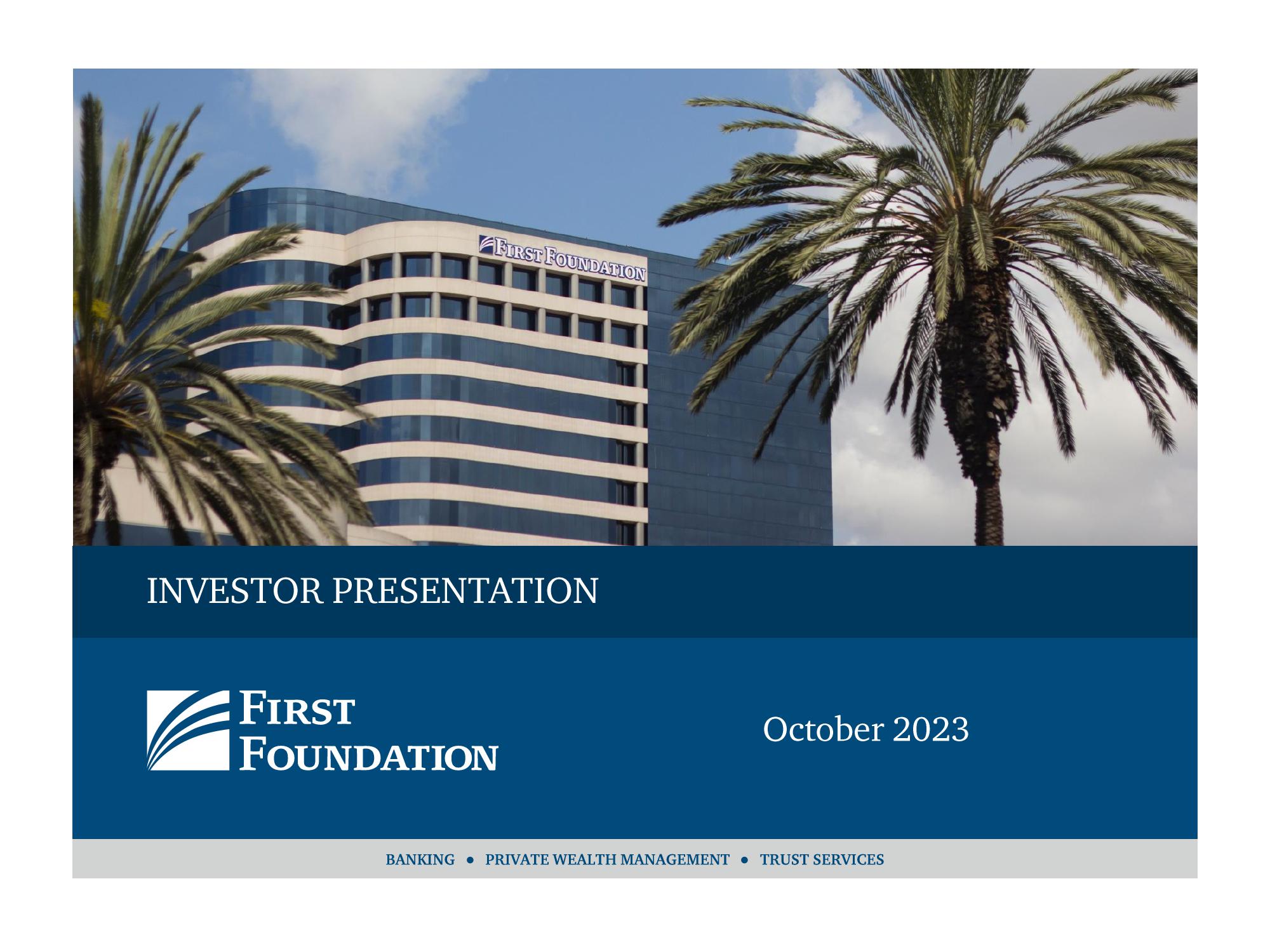 First Foundation Investor Presentation Deck image