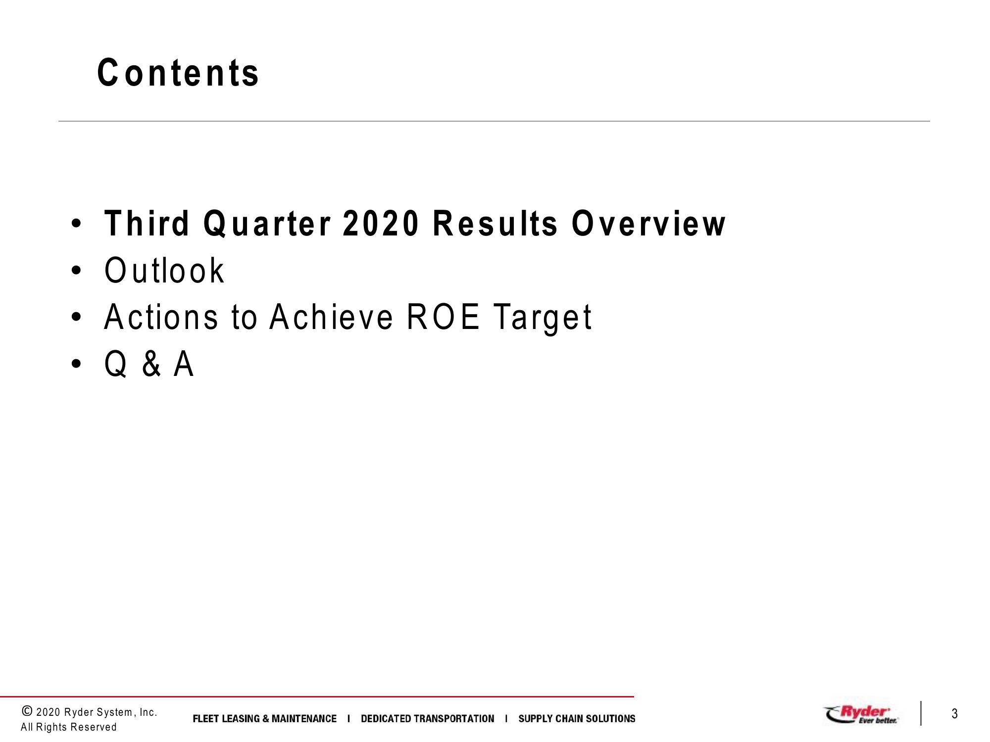 Third Quarter 2020 Earnings Conference Call slide image #3